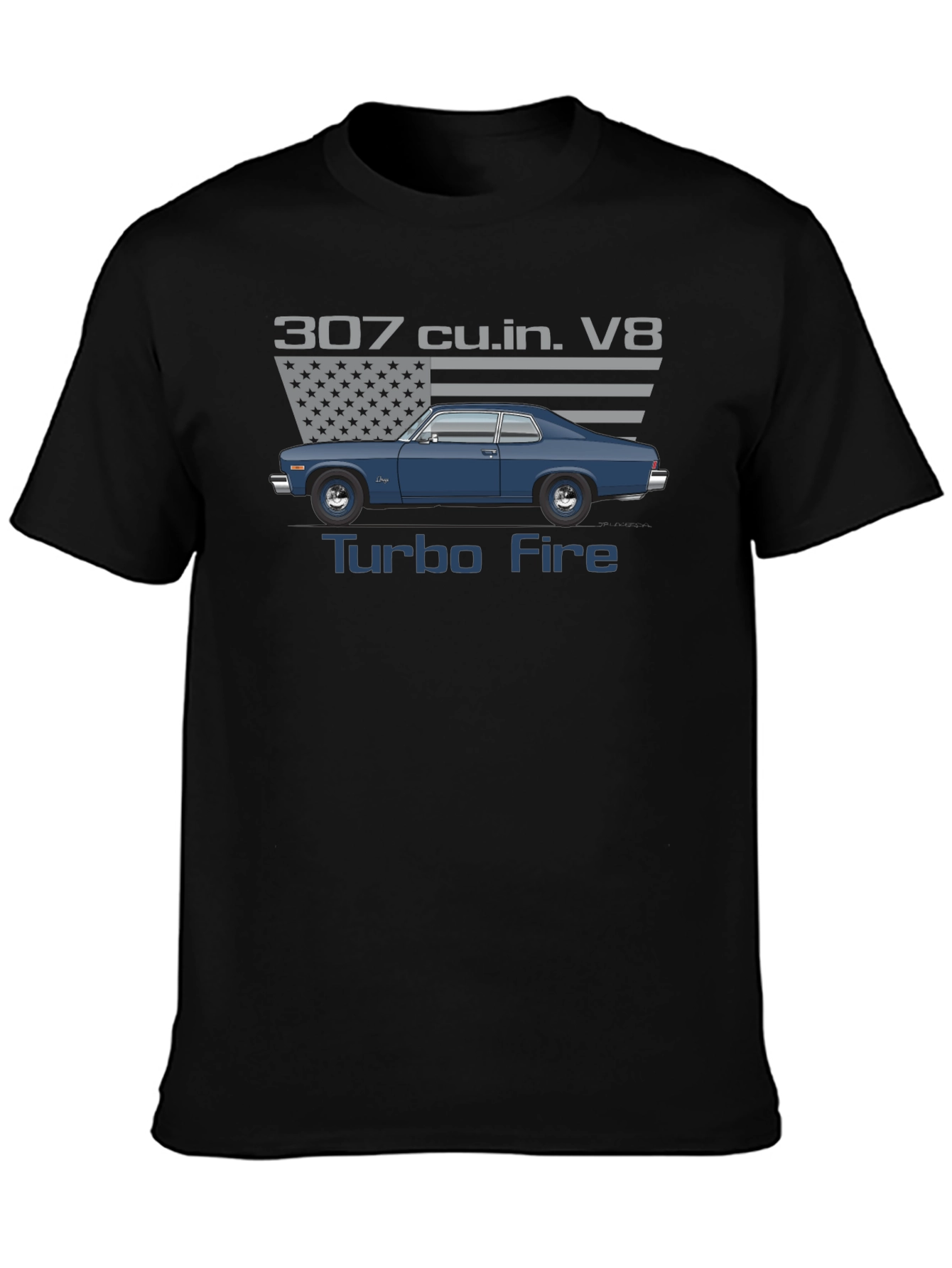 307 Turbo Fire V8 Car Graphic T-Shirt