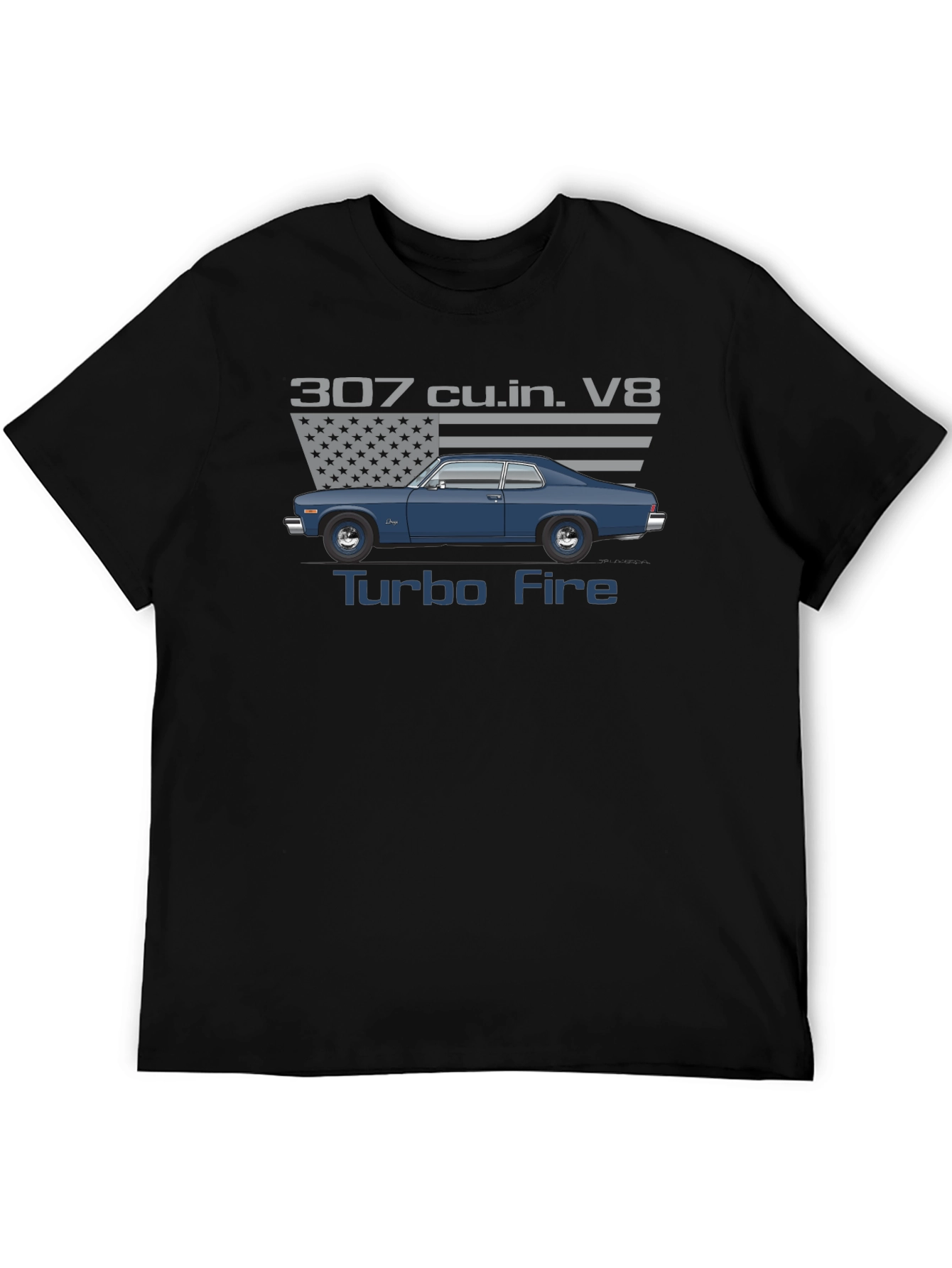 307 Turbo Fire V8 Car Graphic T-Shirt