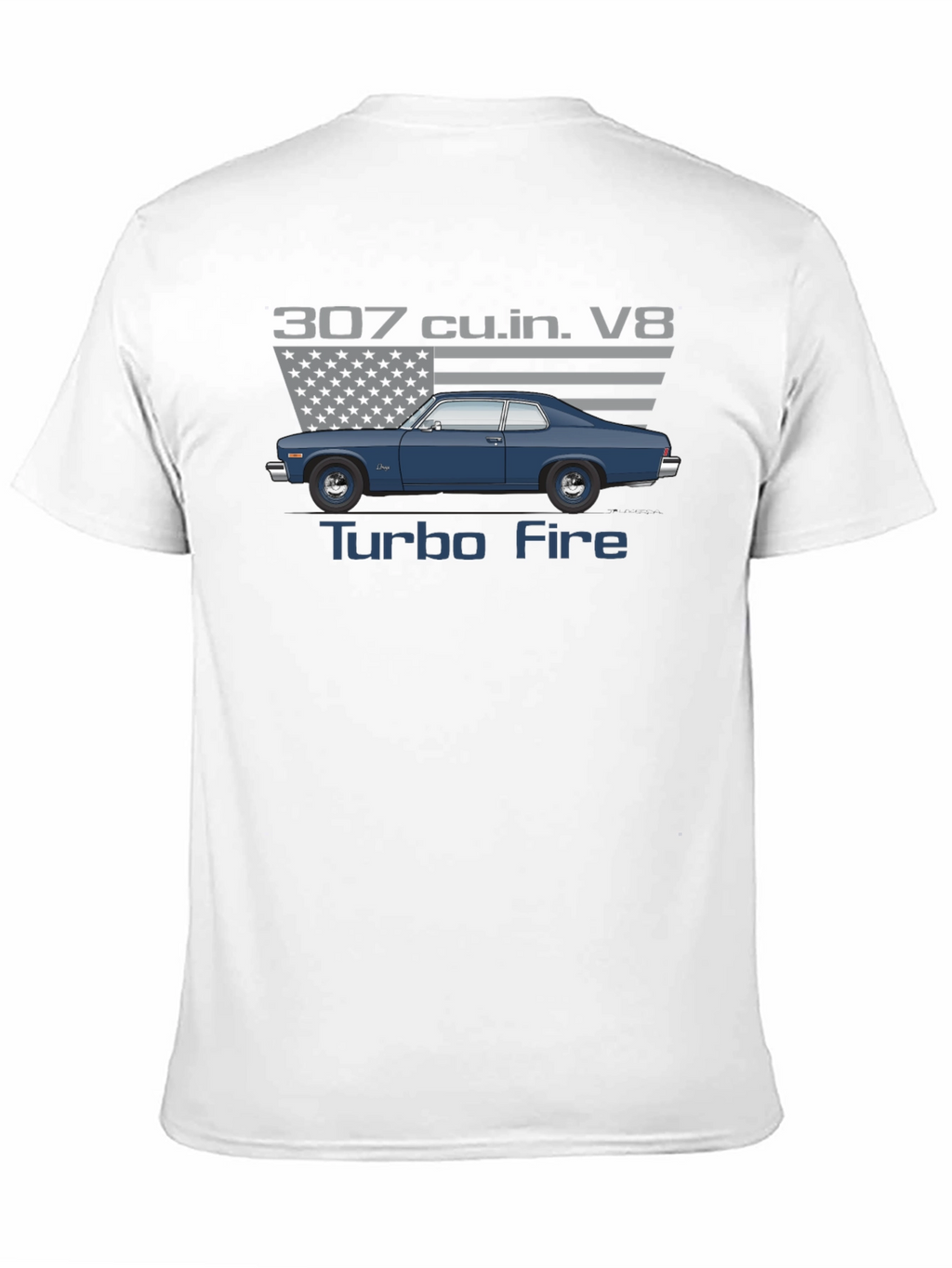 307 Turbo Fire V8 Car Graphic T-Shirt