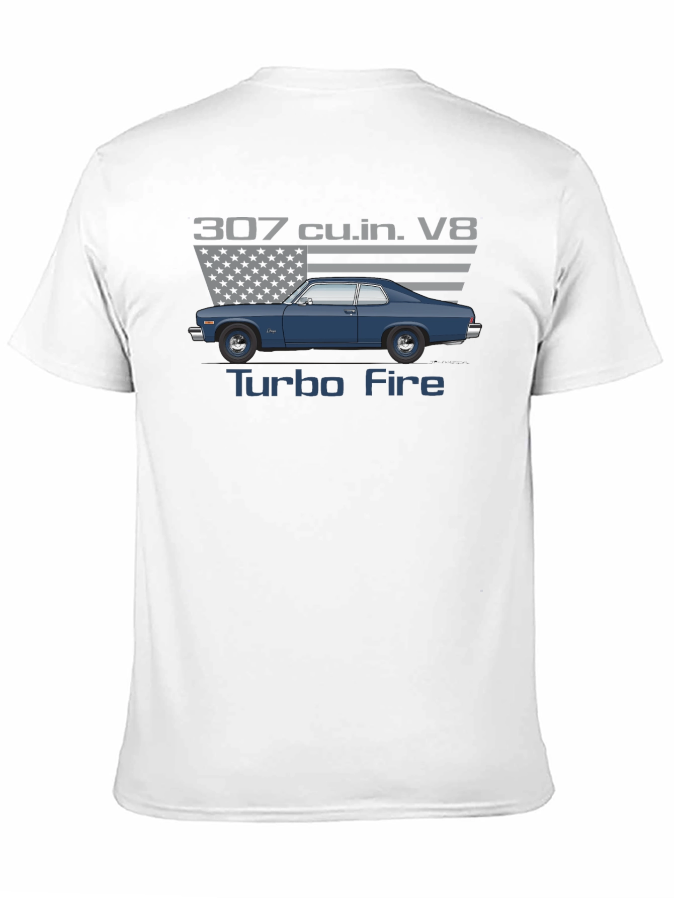 307 Turbo Fire V8 Car Graphic T-Shirt