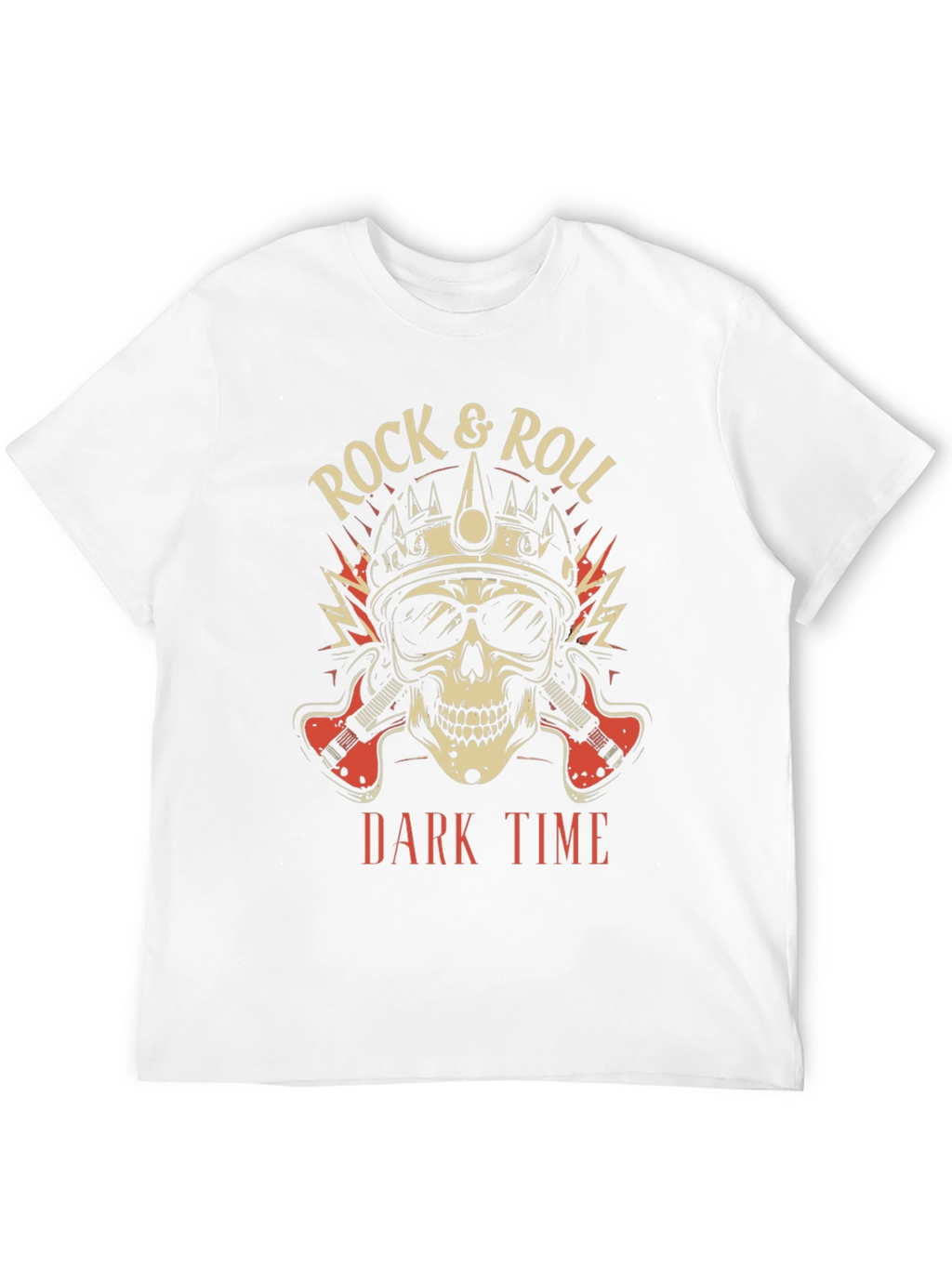 Rock & Roll Dark Time Graphic T-Shirt