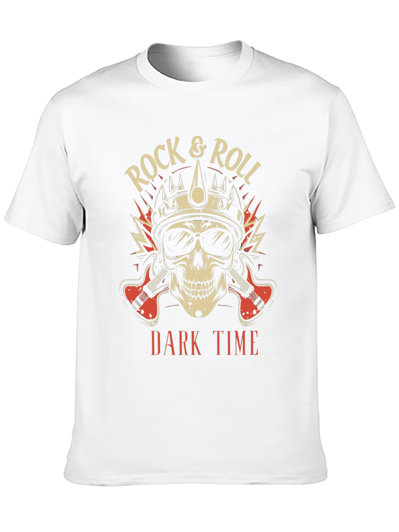 Rock & Roll Dark Time Graphic T-Shirt