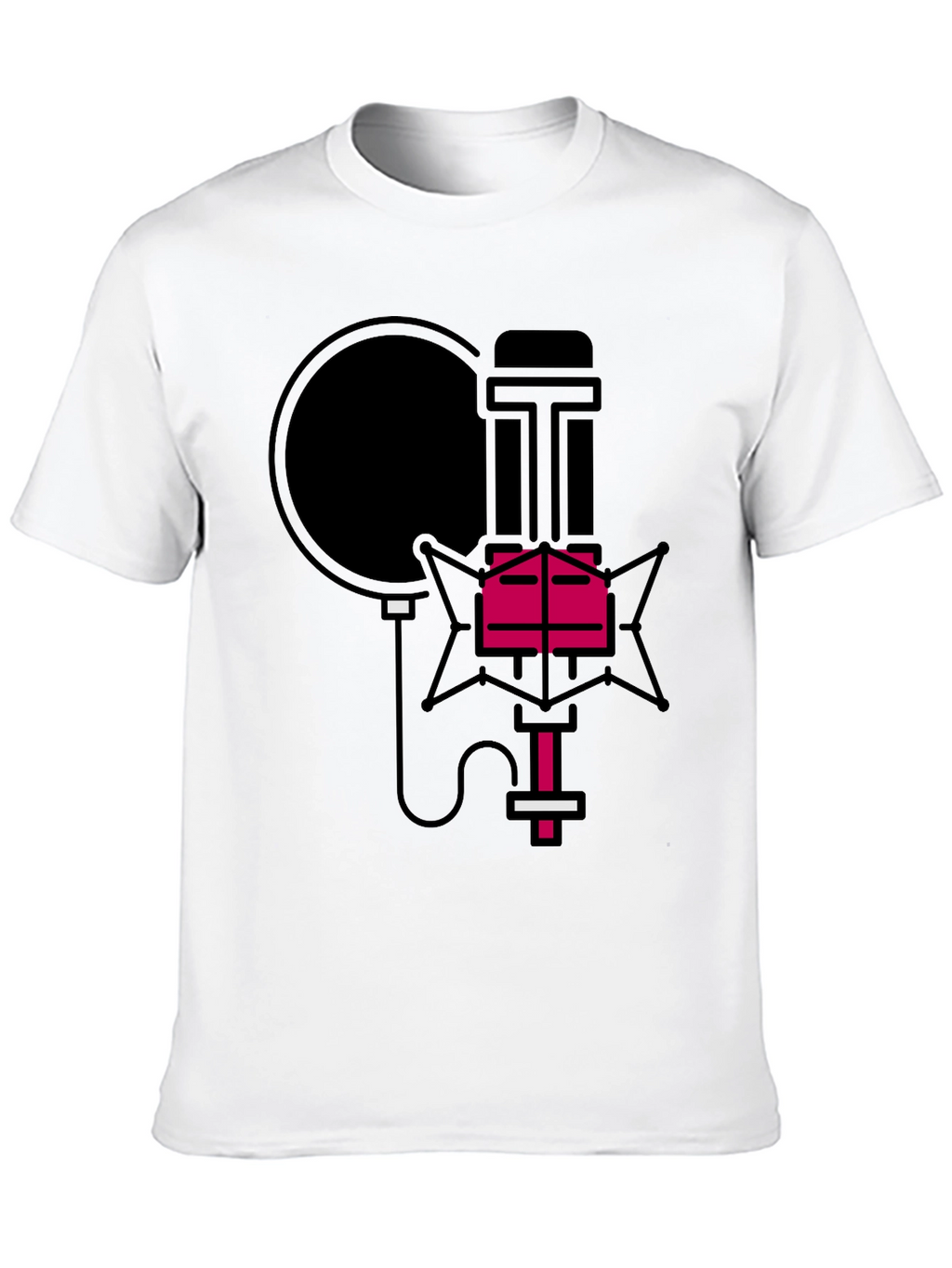 Retro Microphone Graphic Tee - Stylish Music Lover Shirt