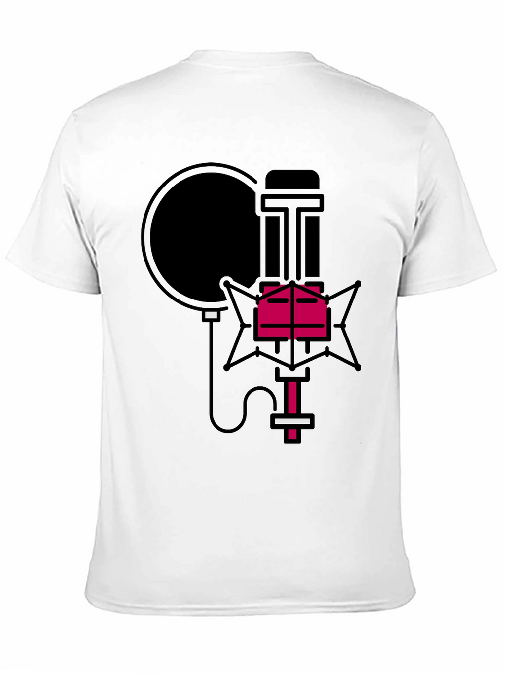 Retro Microphone Graphic Tee - Stylish Music Lover Shirt