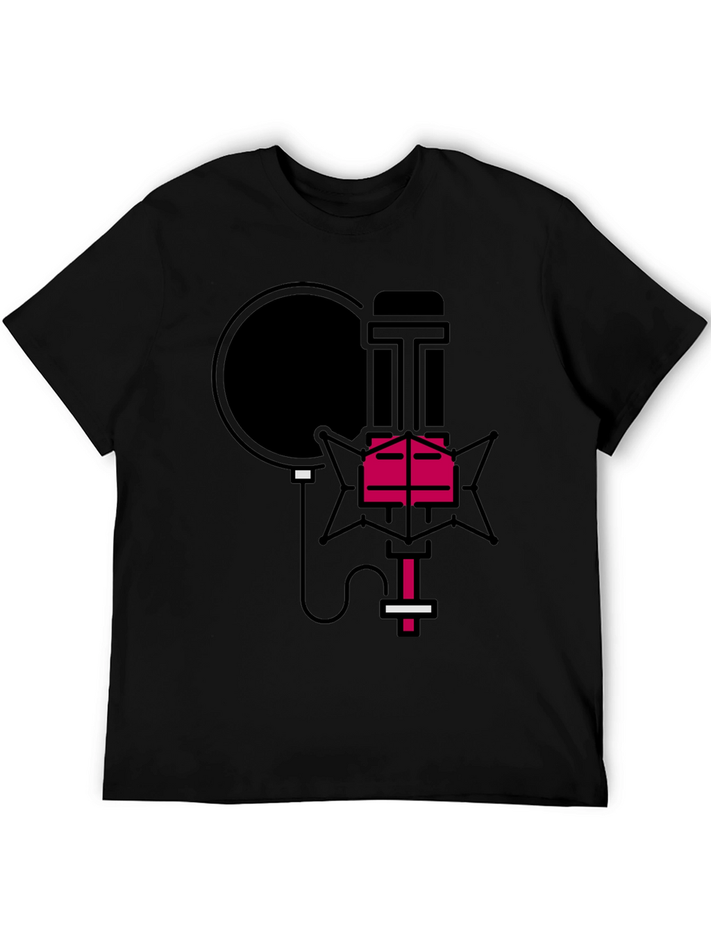 Retro Microphone Graphic Tee - Stylish Music Lover Shirt
