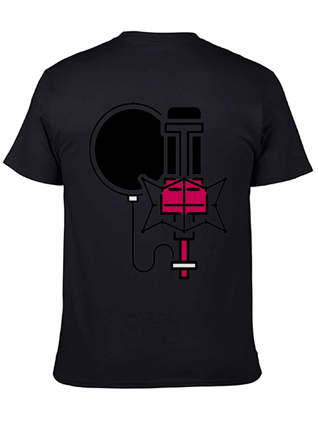 Retro Microphone Graphic Tee - Stylish Music Lover Shirt