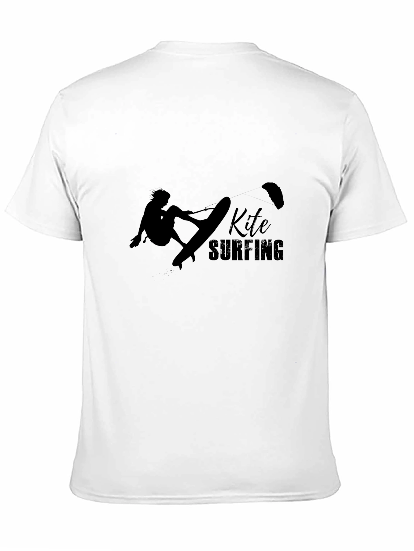 Kite Surfing Black T-Shirt: Stylish Graphic Tee