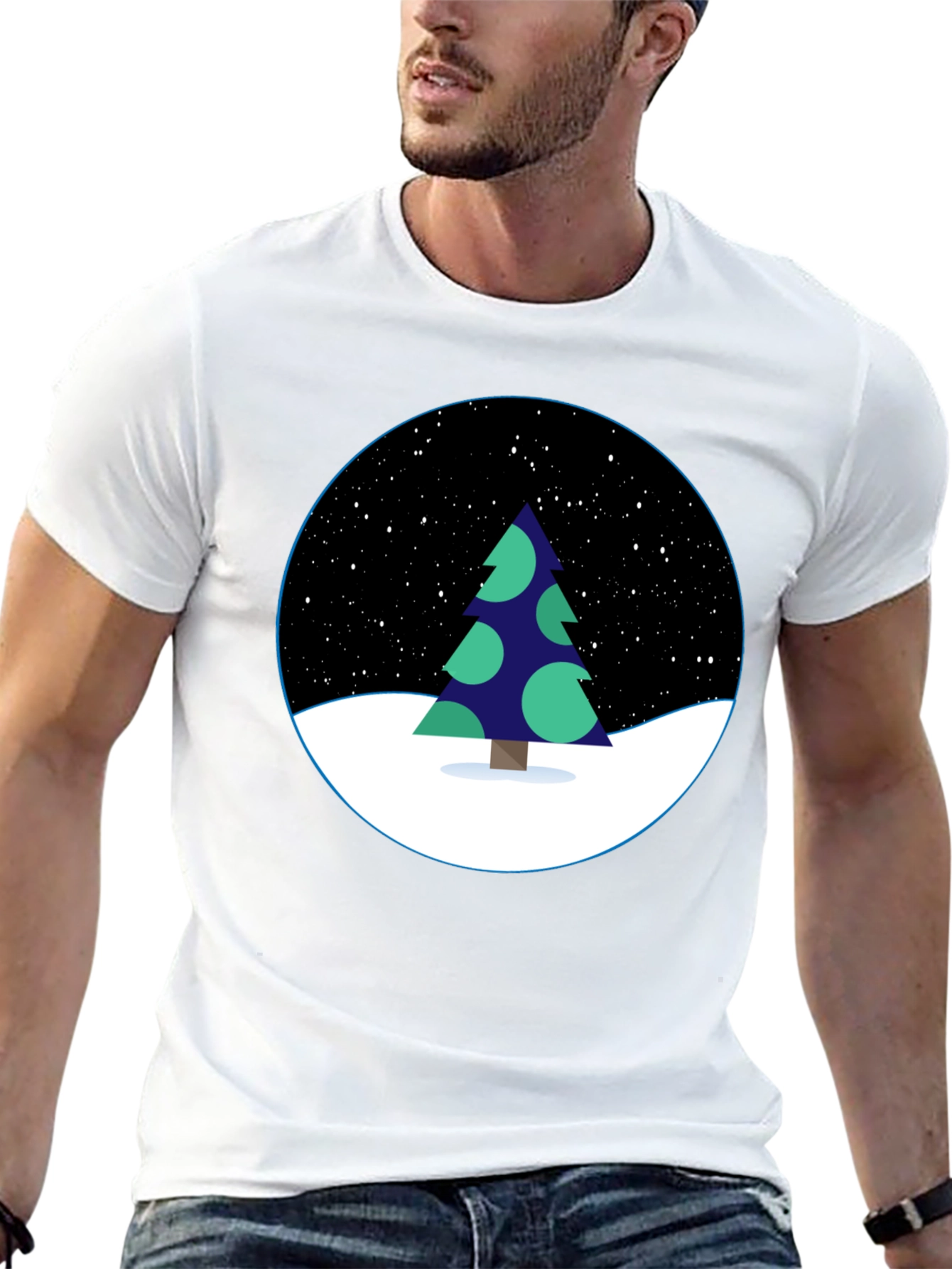 Winter Tree Graphic Tee - Stylish Holiday Shirt