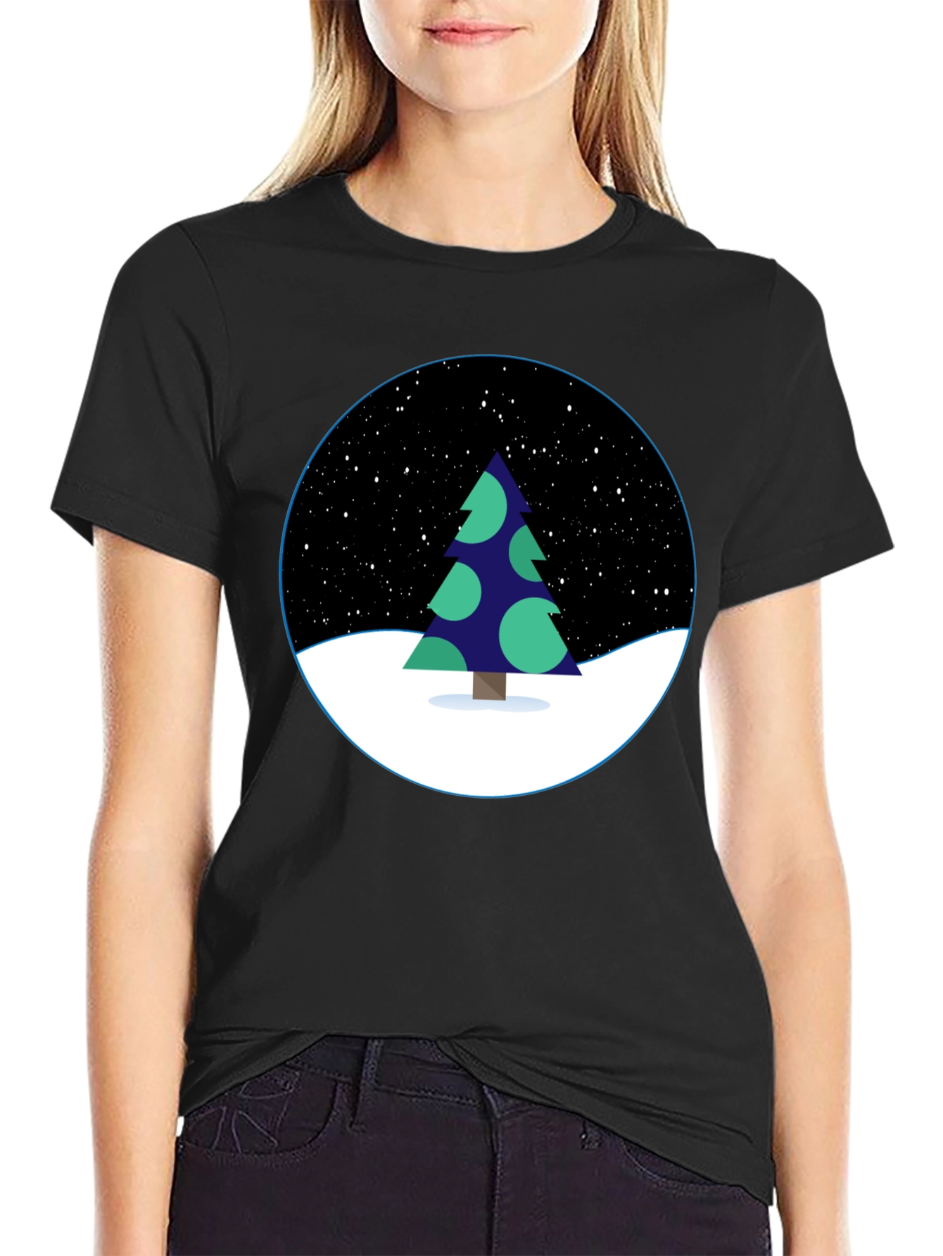 Winter Tree Graphic Tee - Stylish Holiday Shirt