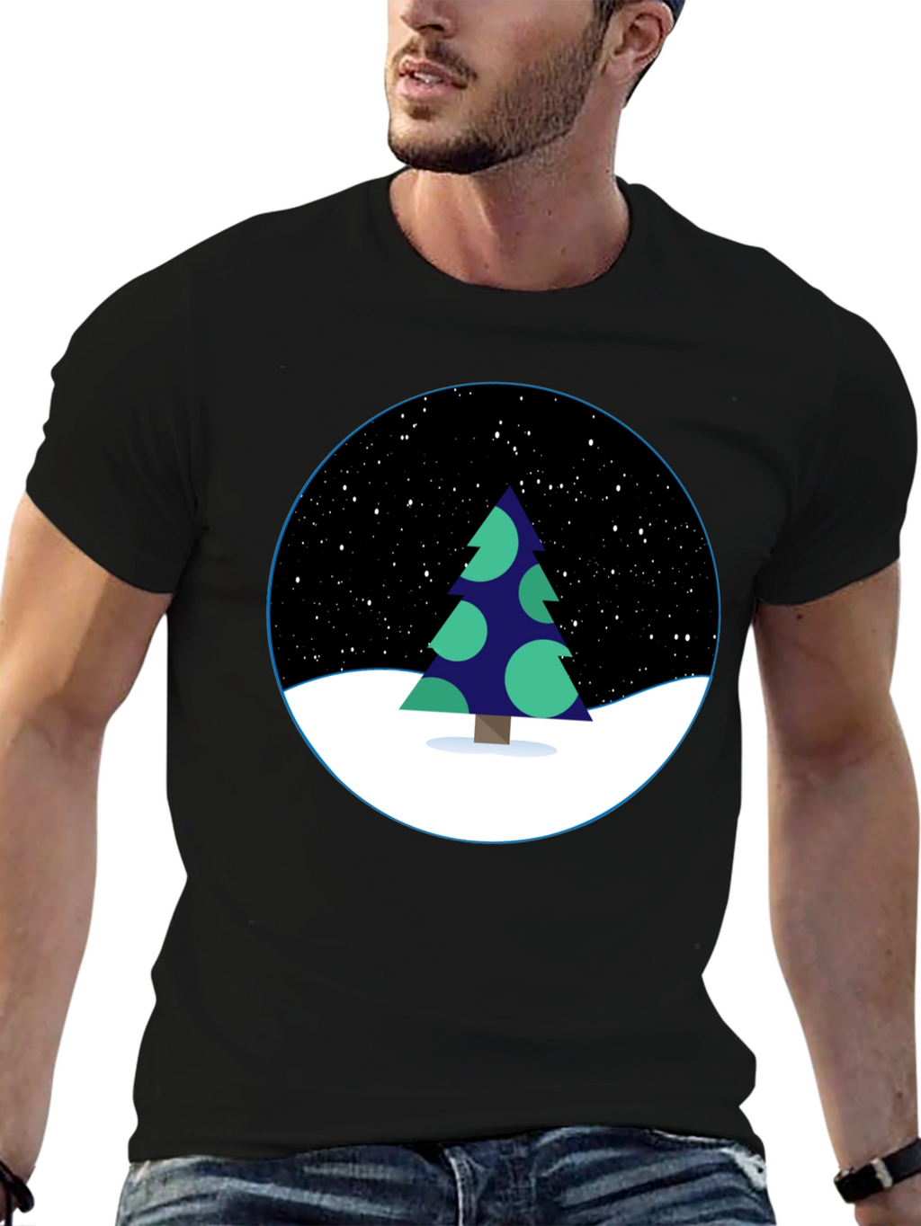 Winter Tree Graphic Tee - Stylish Holiday Shirt