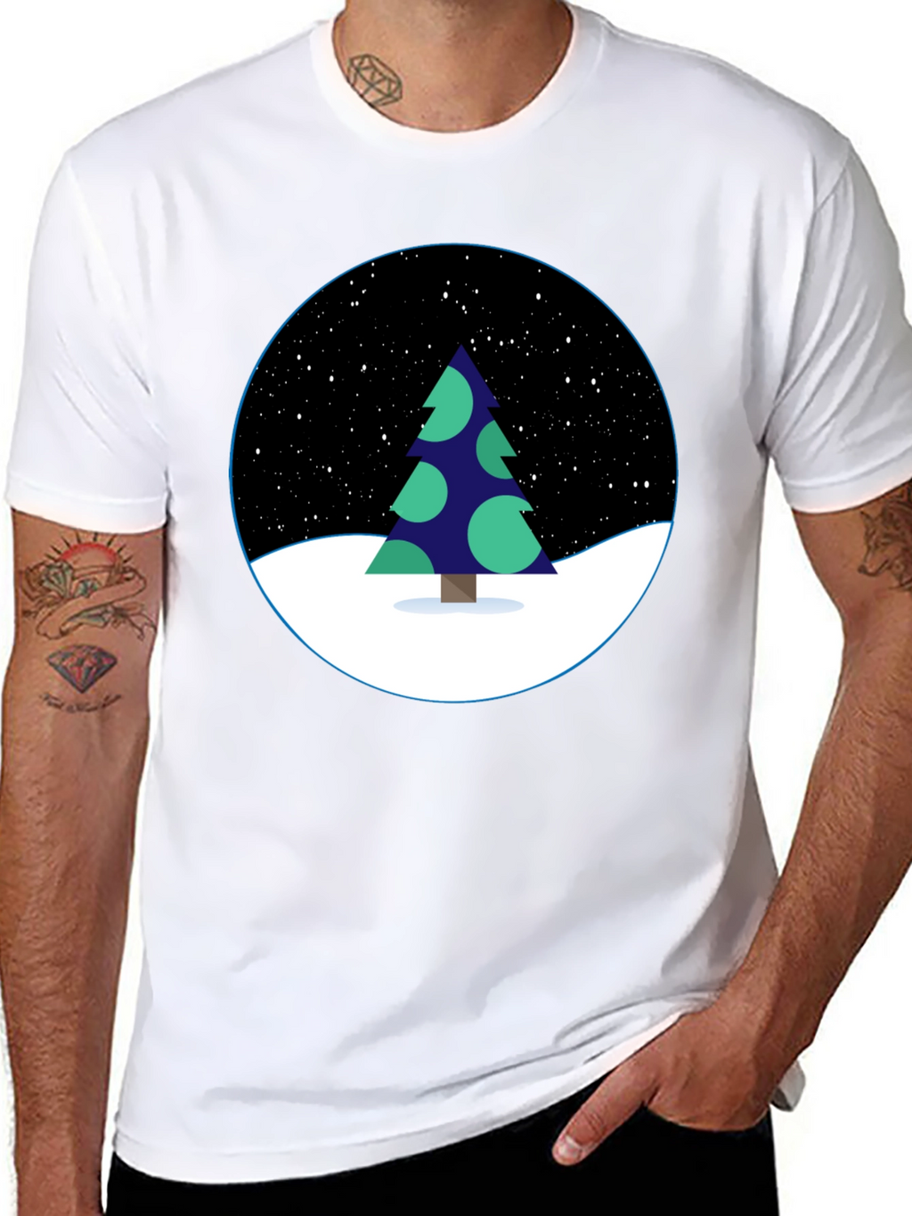 Winter Tree Graphic Tee - Stylish Holiday Shirt
