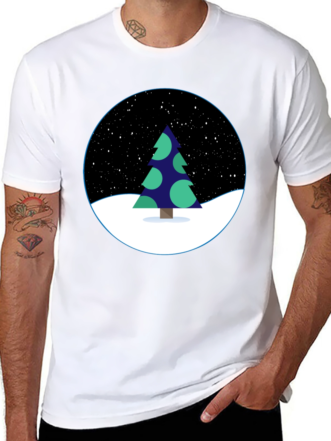 Winter Tree Graphic Tee - Stylish Holiday Shirt