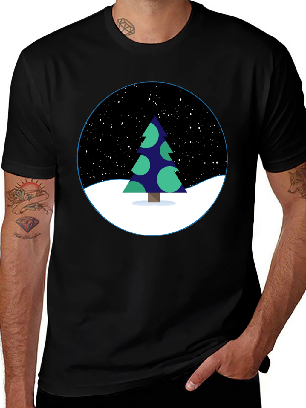Winter Tree Graphic Tee - Stylish Holiday Shirt