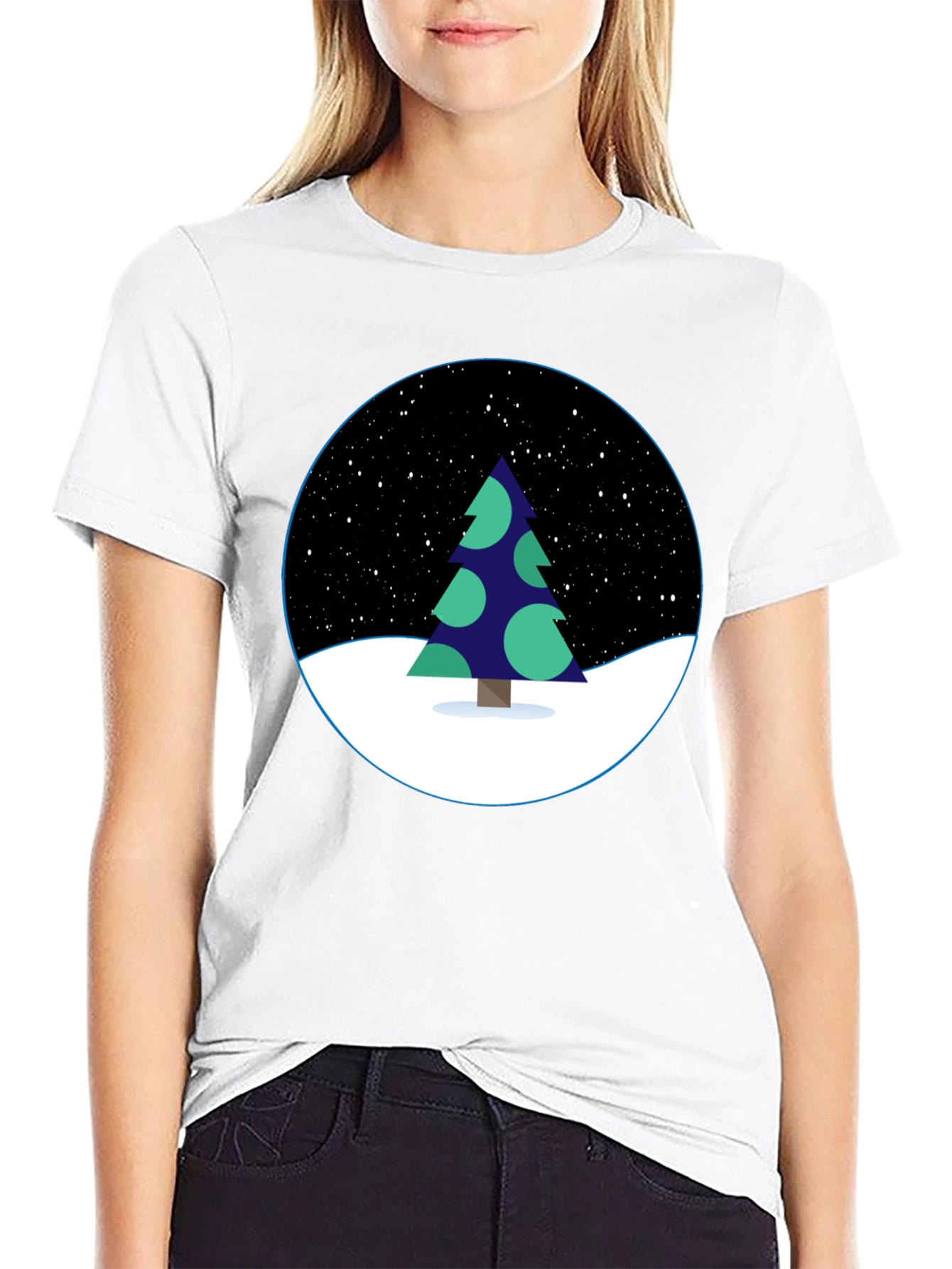 Winter Tree Graphic Tee - Stylish Holiday Shirt