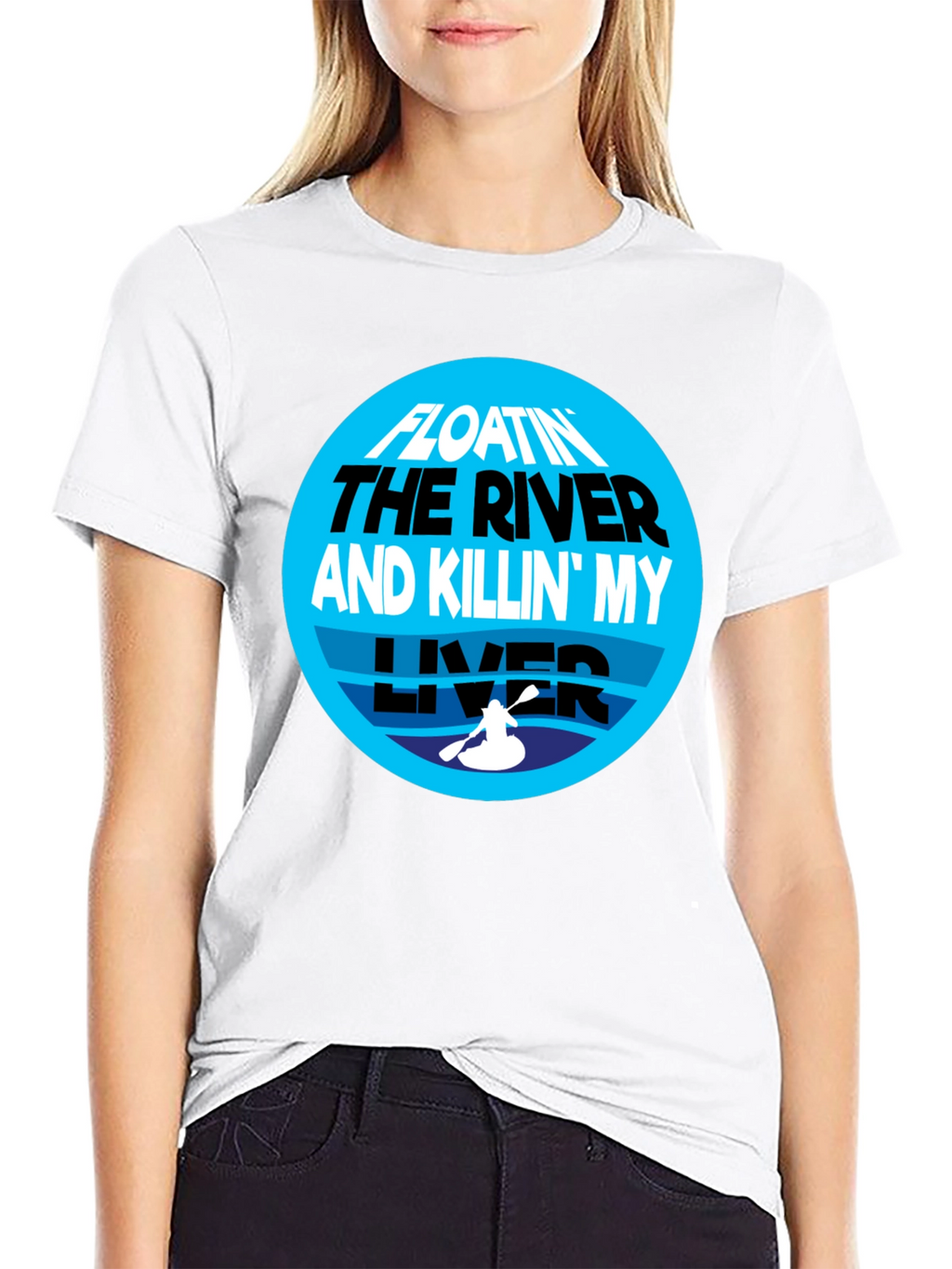 Floating the River & Killin My Liver Graphic Tee