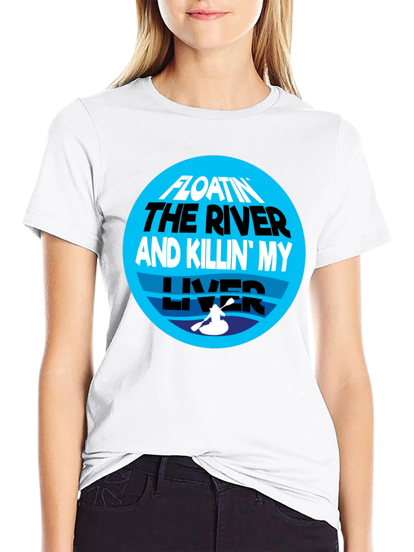 Floating the River & Killin My Liver Graphic Tee