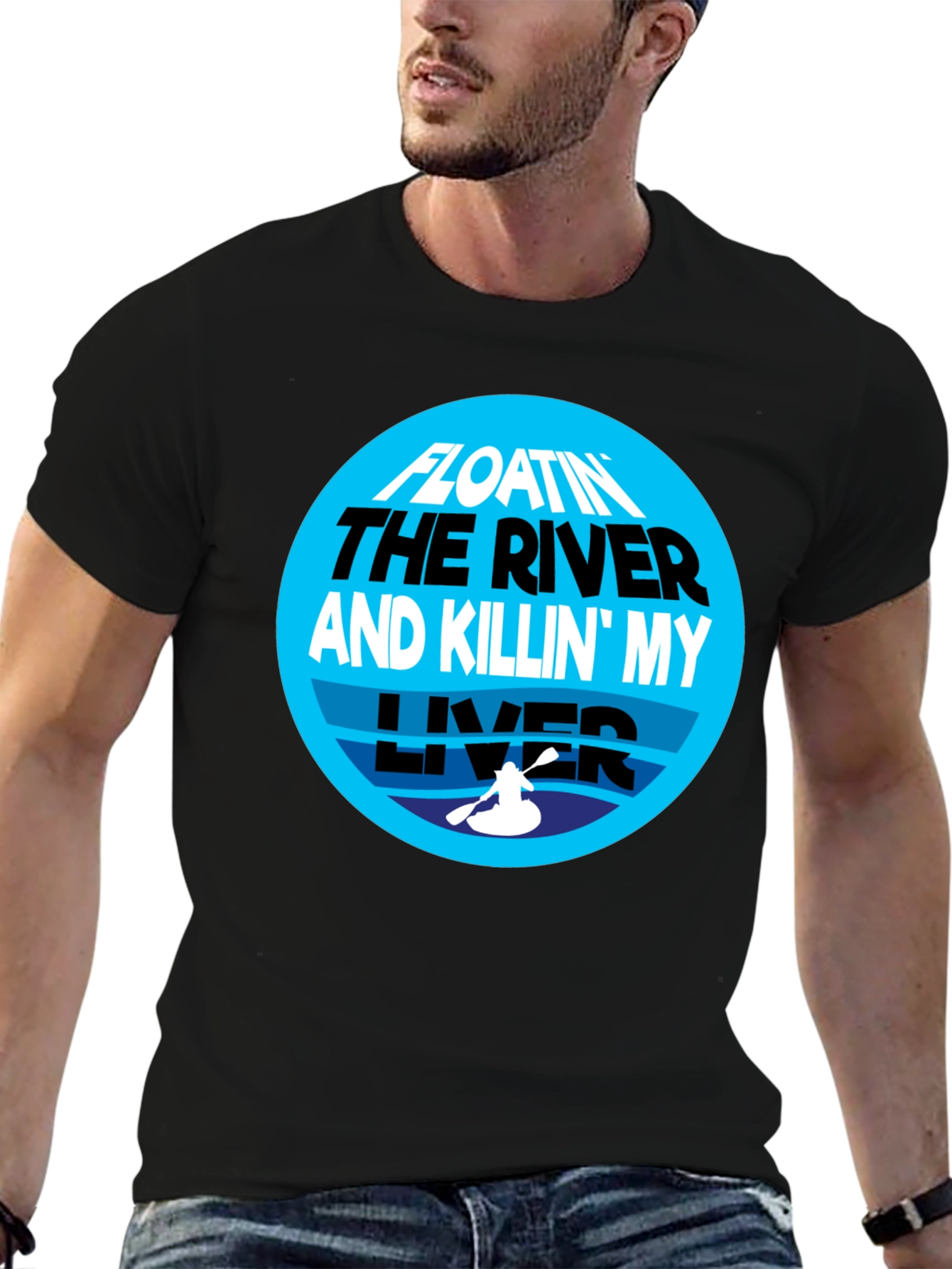 Floating the River & Killin My Liver Graphic Tee