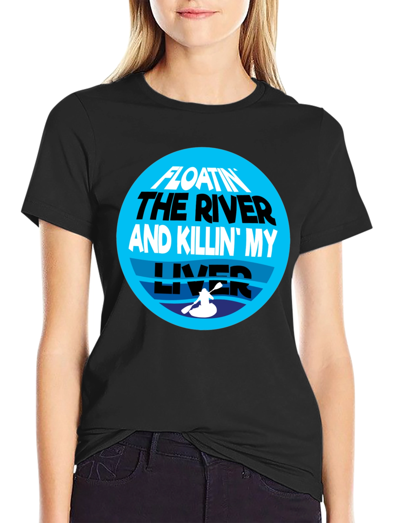 Floating the River & Killin My Liver Graphic Tee