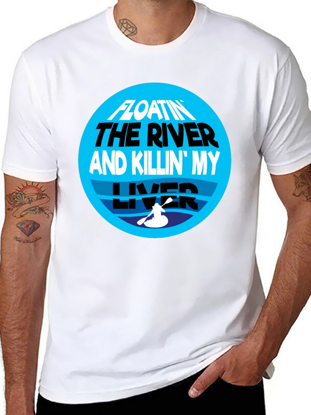 Floating the River & Killin My Liver Graphic Tee