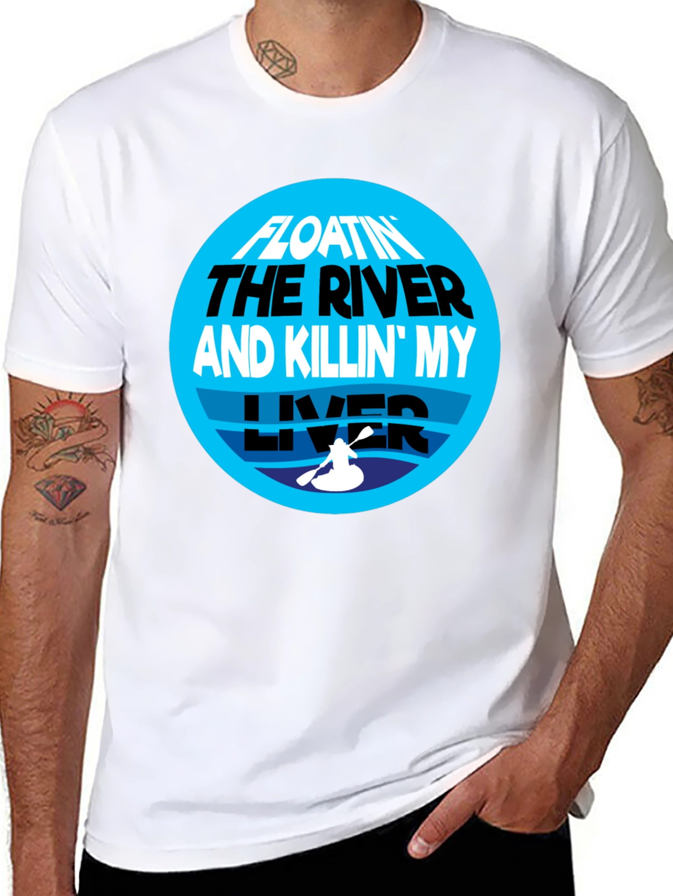 Floating the River & Killin My Liver Graphic Tee