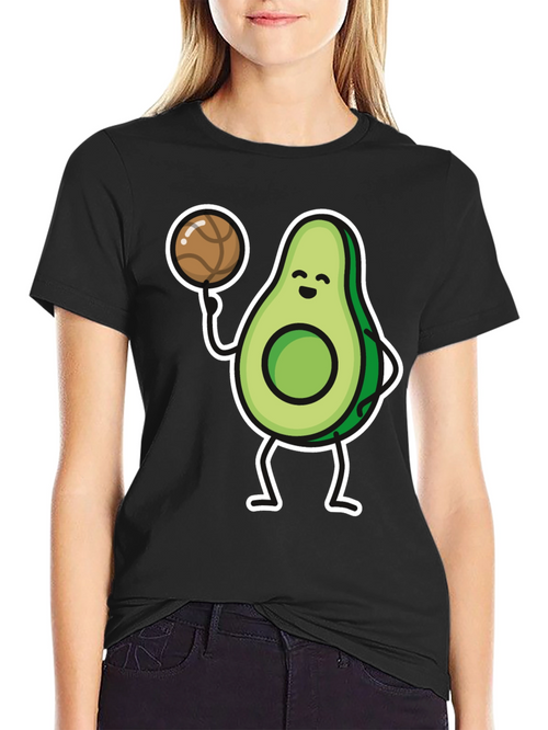 Avocado Basketball Player Graphic T-Shirt