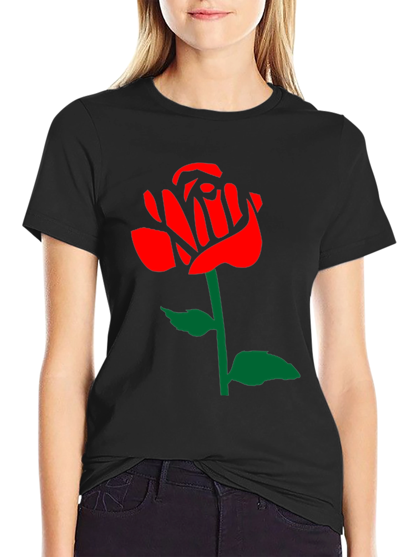 Rose Graphic Tee - Stylish Casual Wear