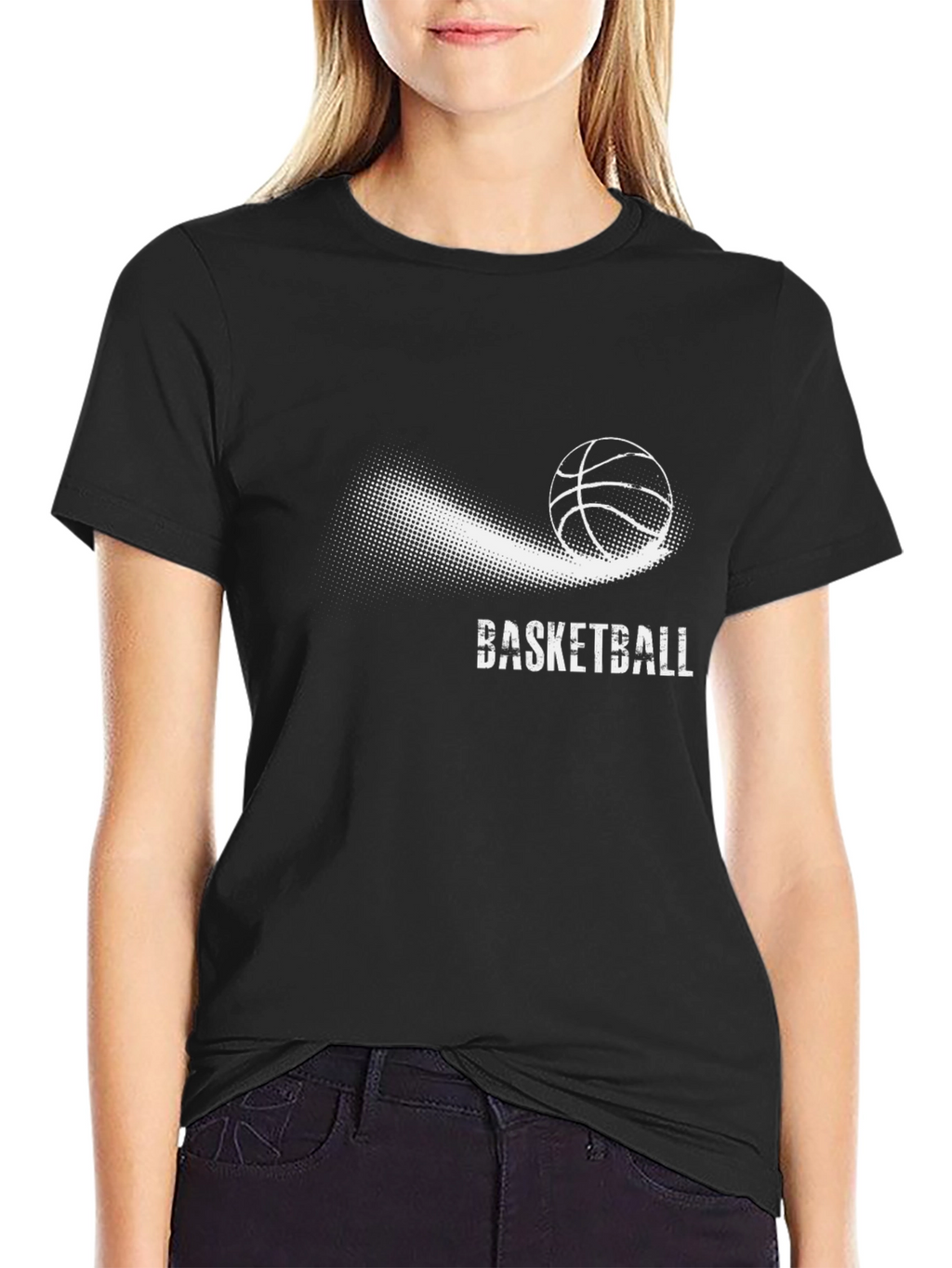 Basketball Graphic Tee - Stylish Black T-Shirt