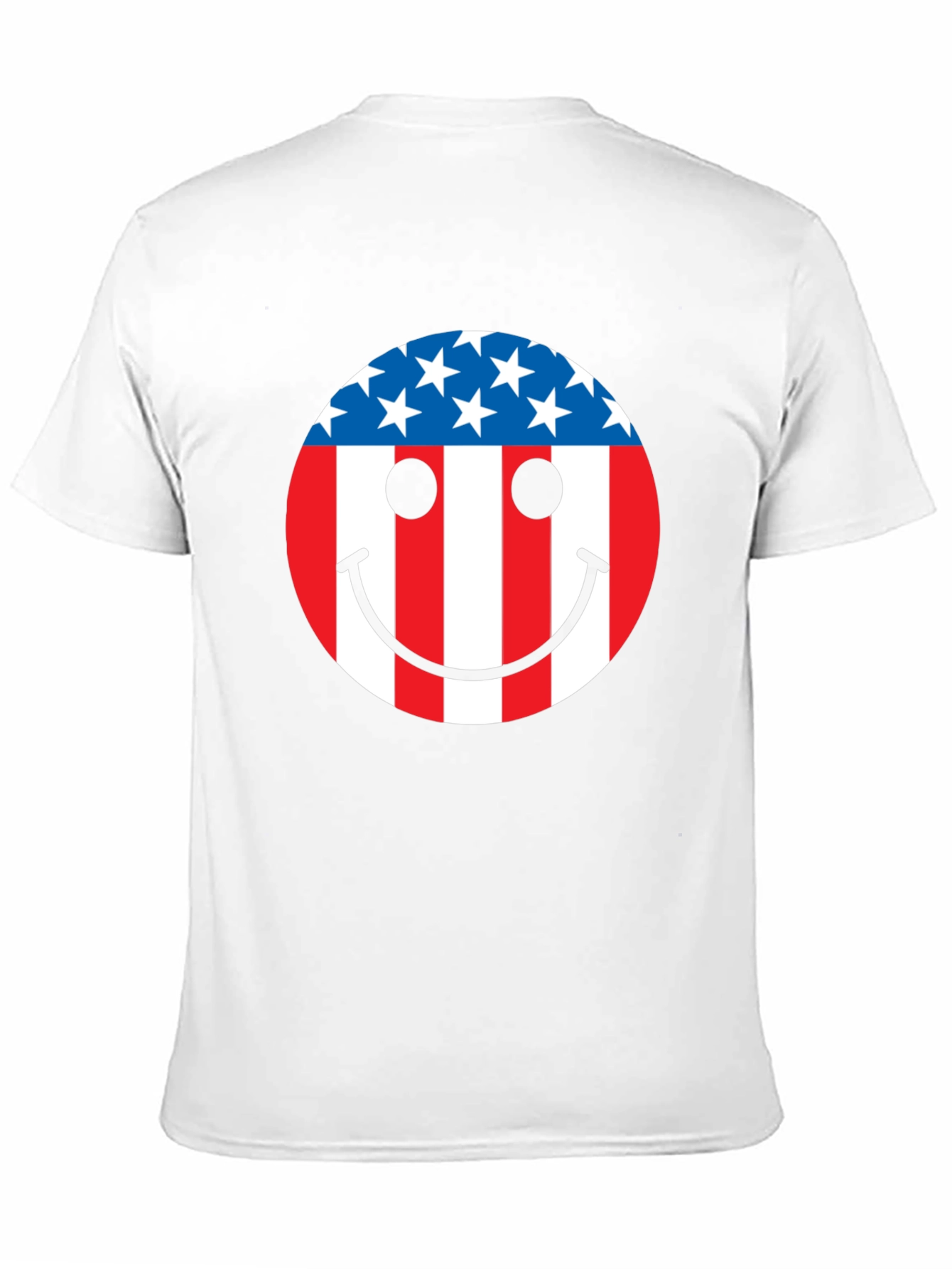American Flag Smiley Face Patriotic T-Shirt