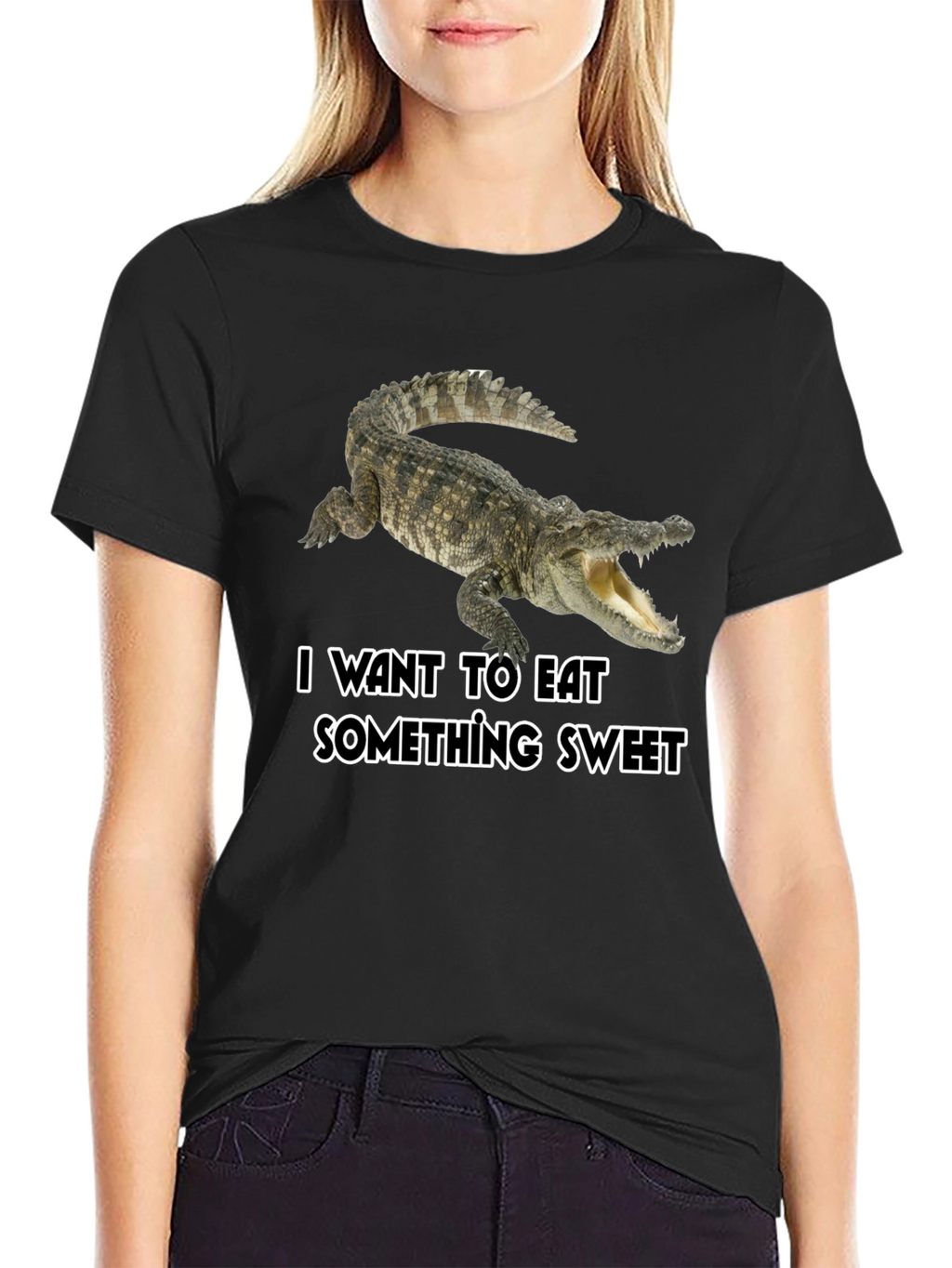 Crocodile Sweet Tooth Black T-Shirt