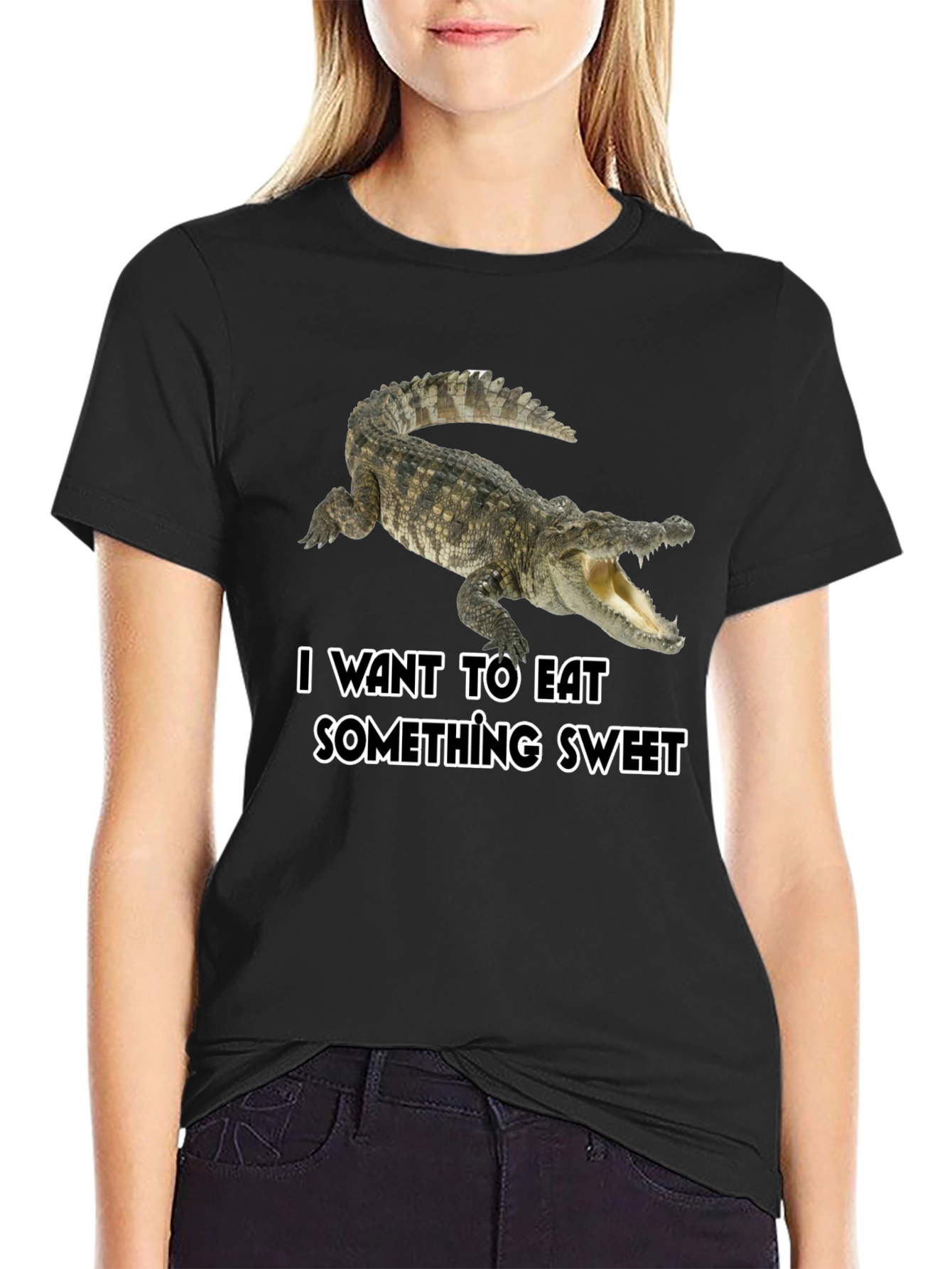 Crocodile Sweet Tooth Black T-Shirt