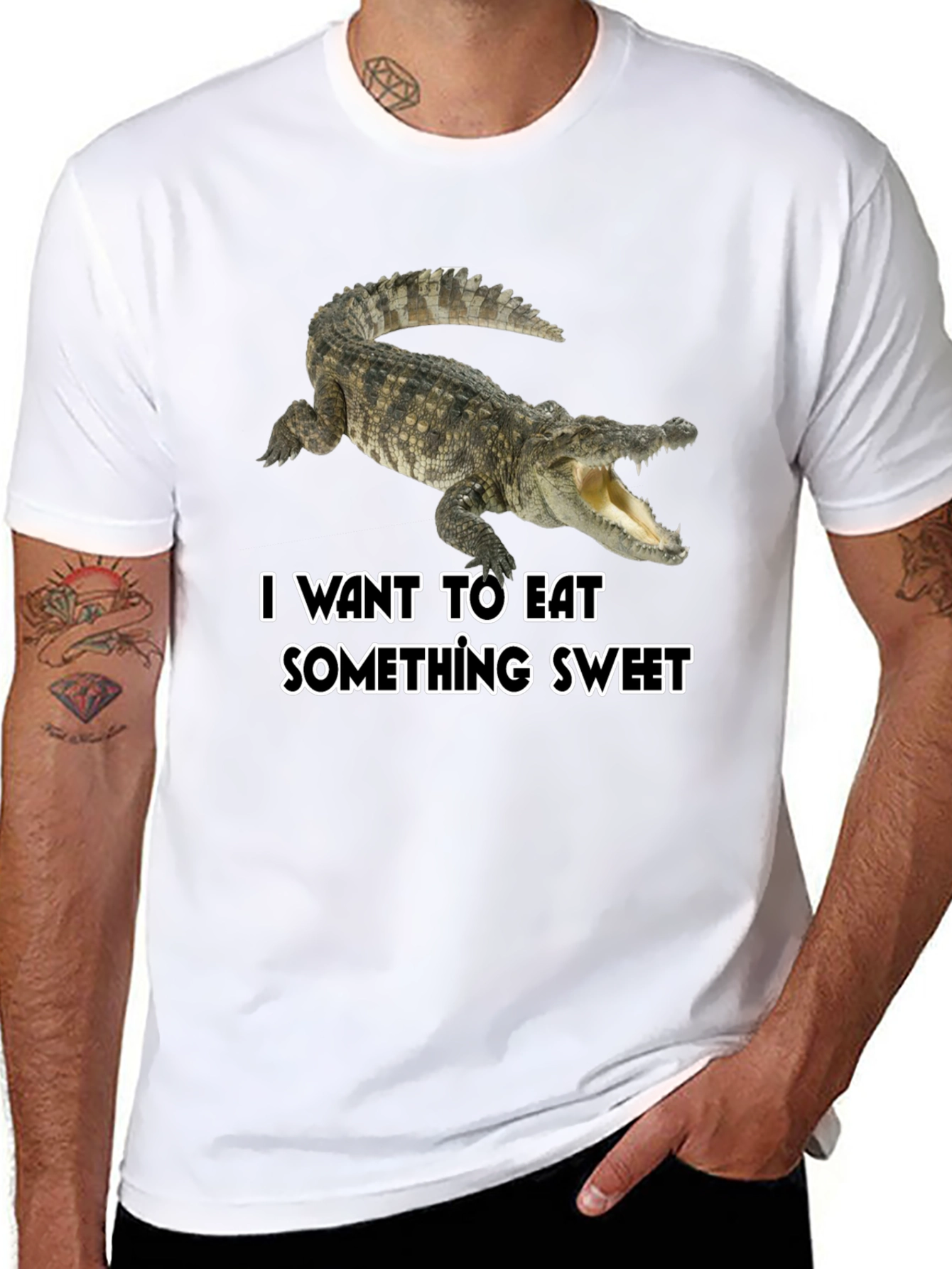 Crocodile Sweet Tooth Black T-Shirt