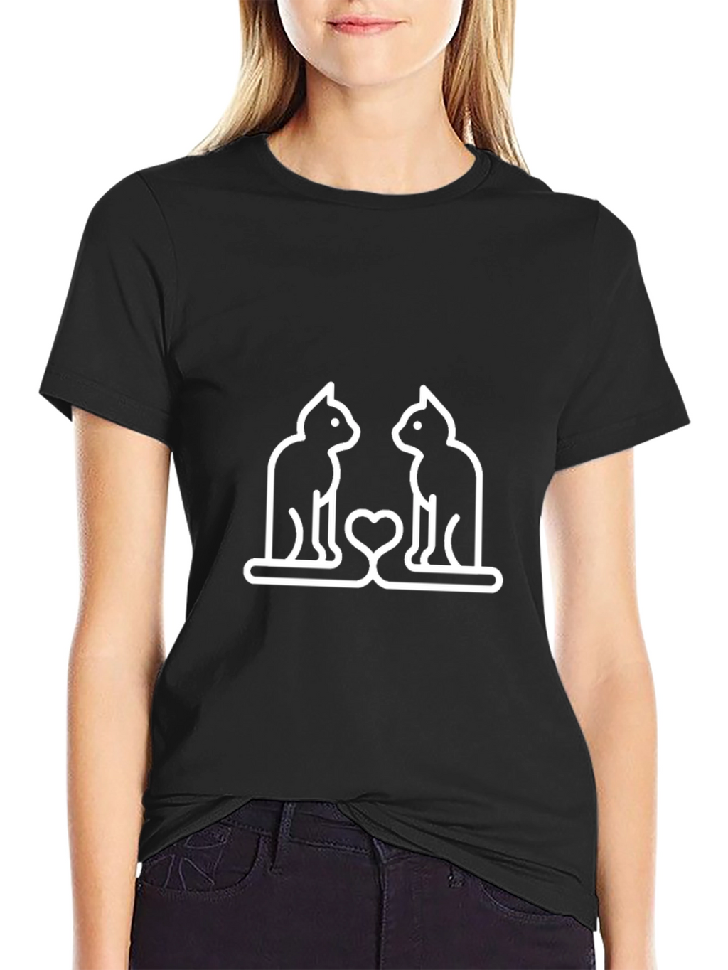 Cute Cats in Love Graphic Tee