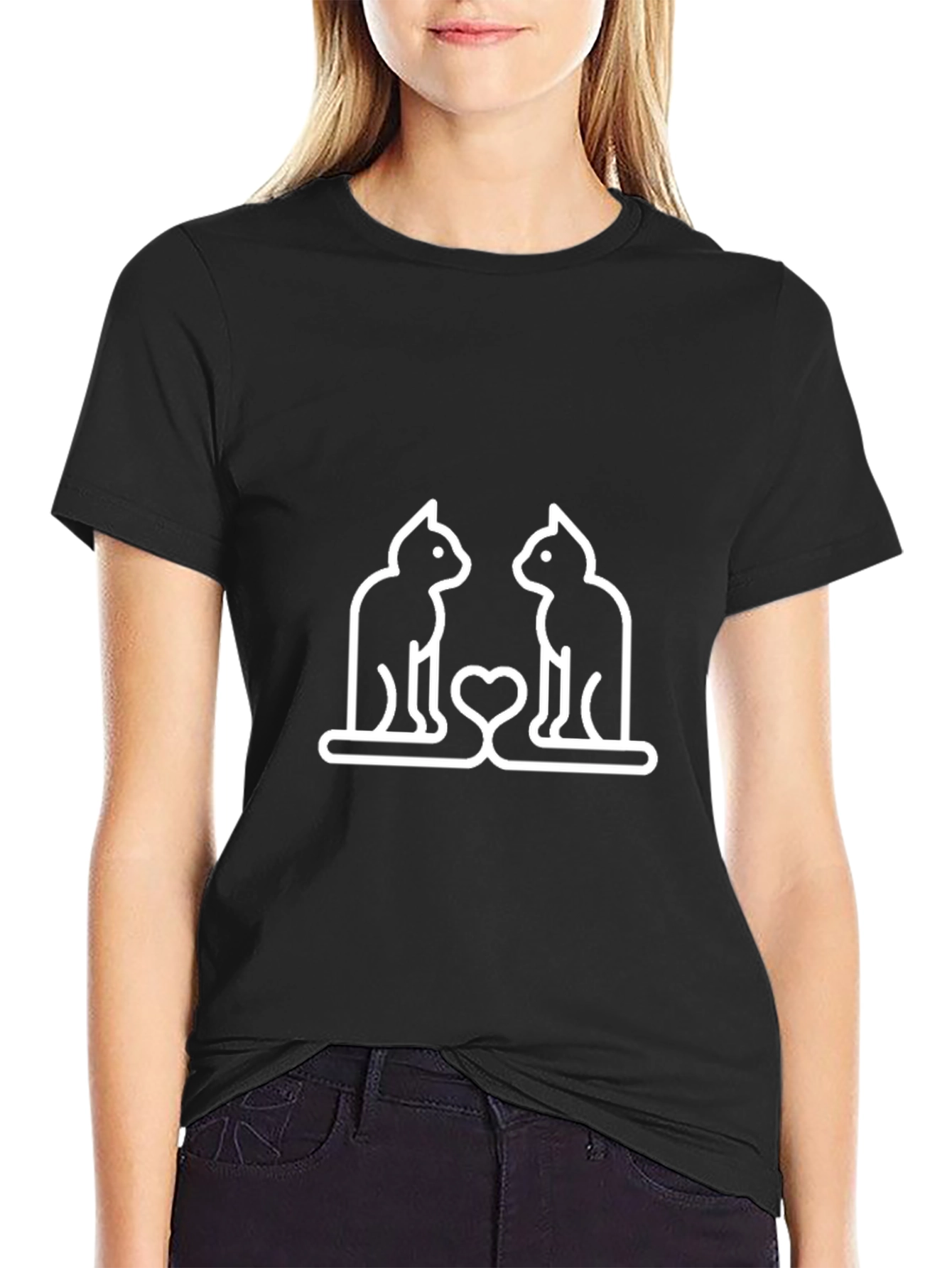 Cute Cats in Love Graphic Tee