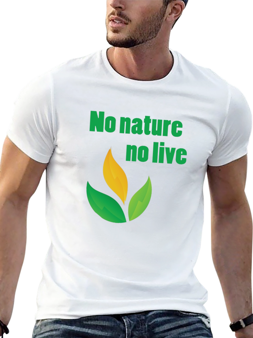 Eco-Friendly No Nature No Life Graphic Tee
