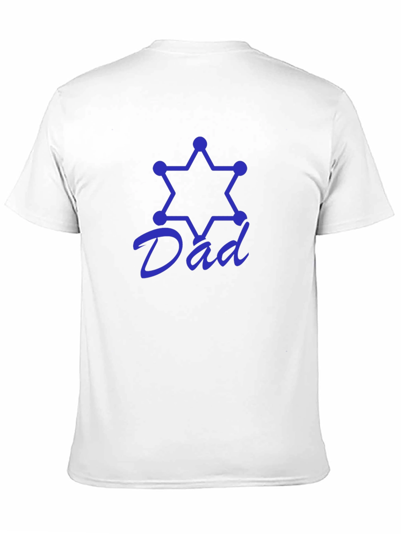 Dad Star Sheriff Black T-Shirt