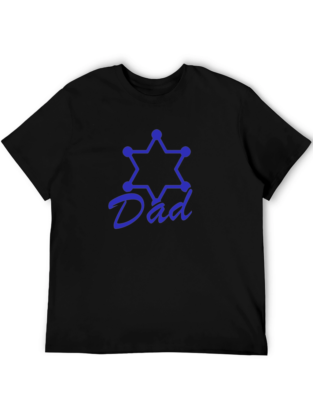 Dad Star Sheriff Black T-Shirt