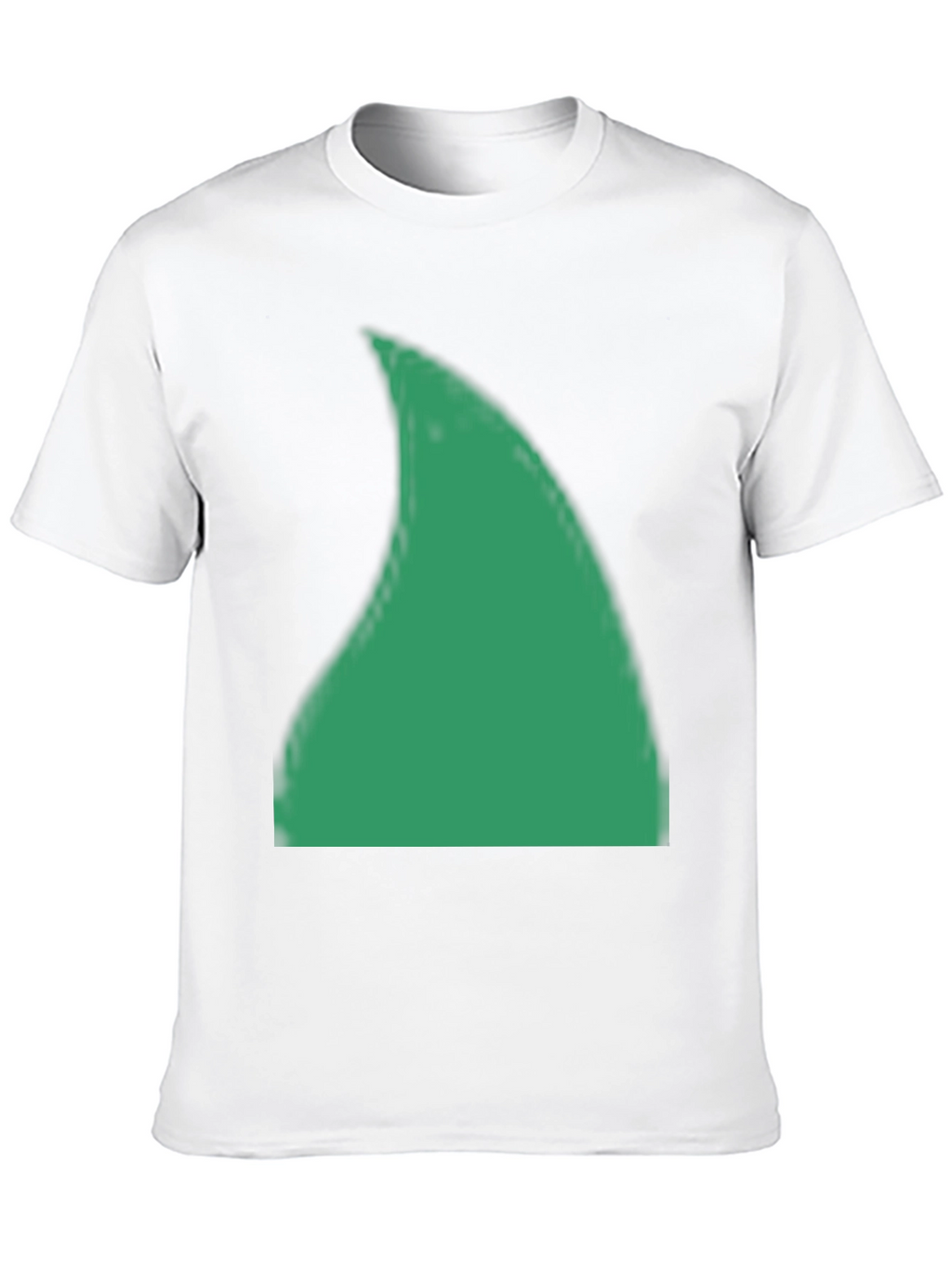 Green Shark Fin Graphic Black T-Shirt