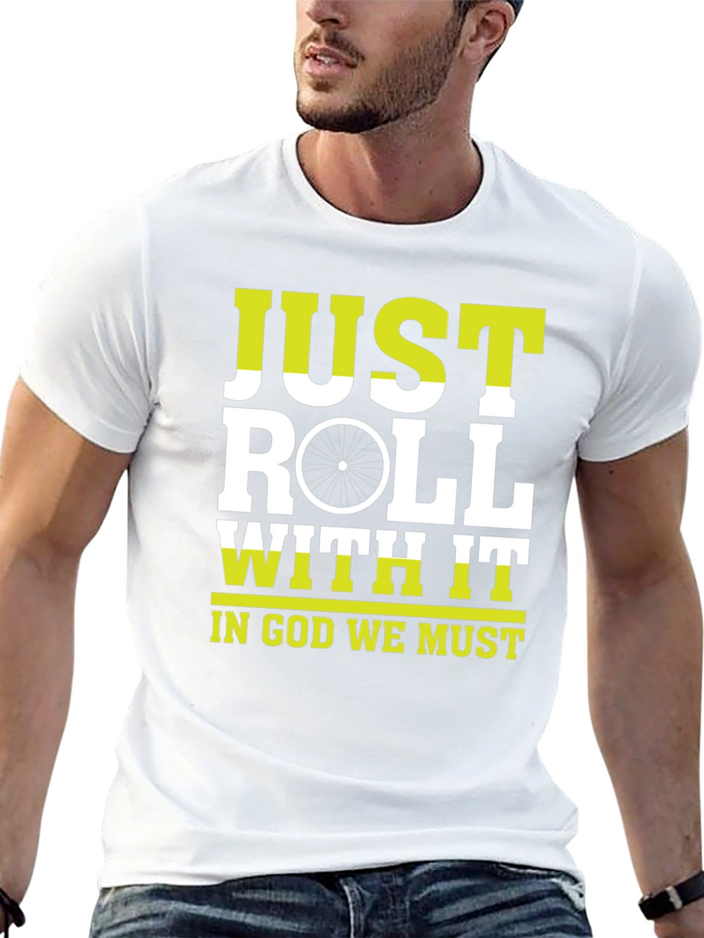 Just Roll With It T-Shirt |  Cycling Inspiration Tee