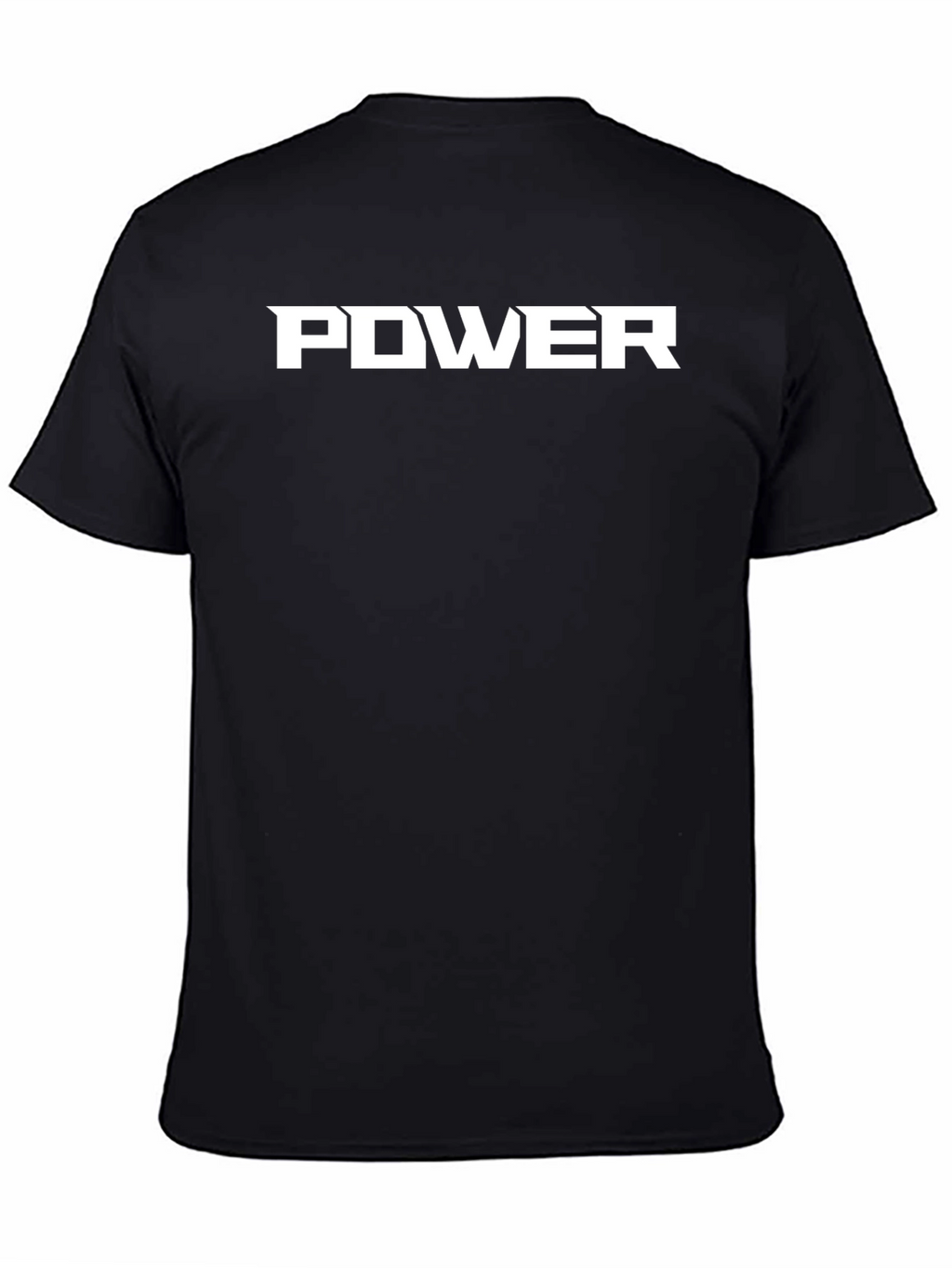 Power Graphic Tee - Bold Black Cotton T-Shirt