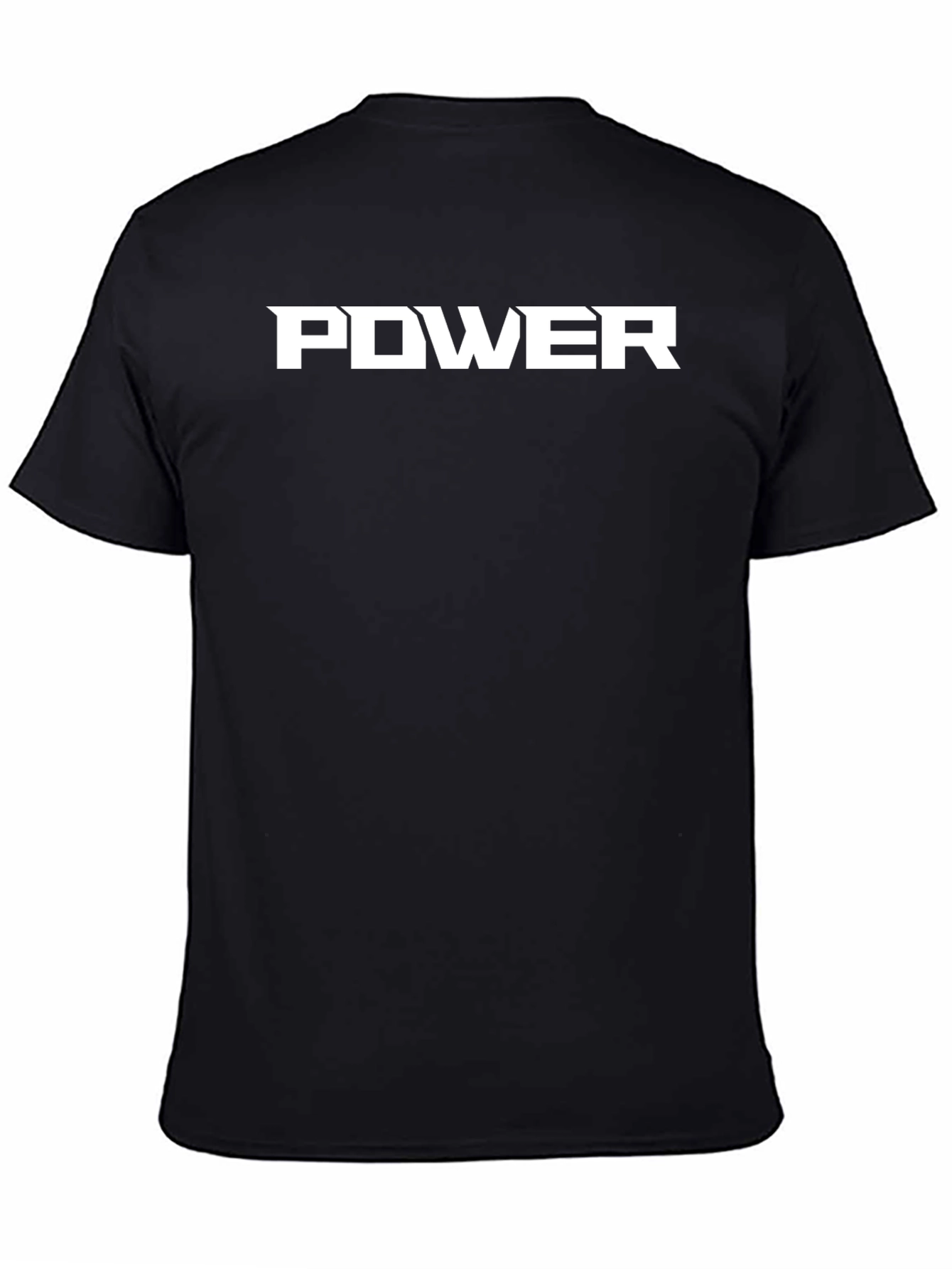 Power Graphic Tee - Bold Black Cotton T-Shirt