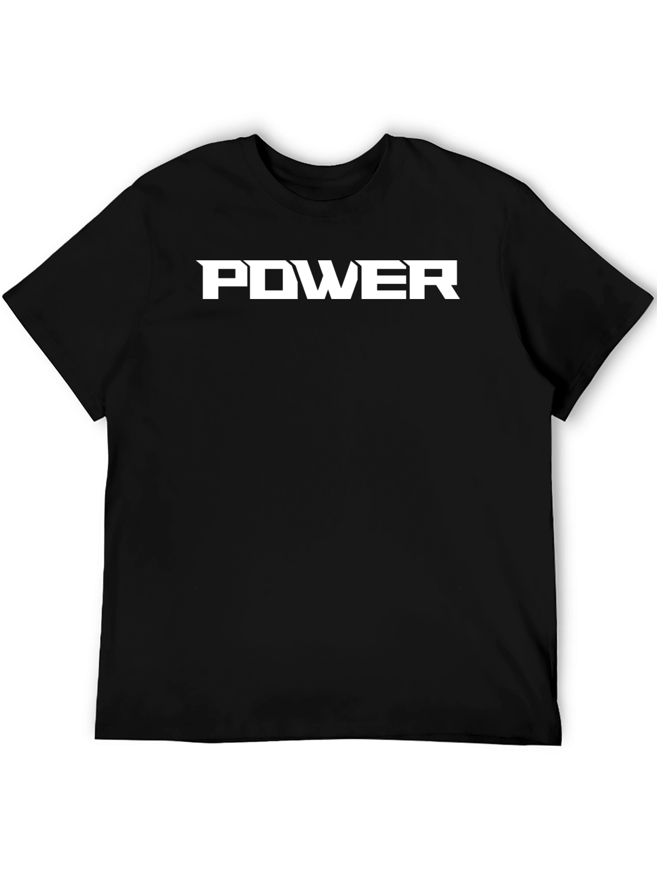 Power Graphic Tee - Bold Black Cotton T-Shirt