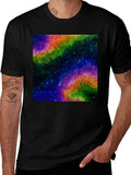 Galaxy Print Black T-Shirt