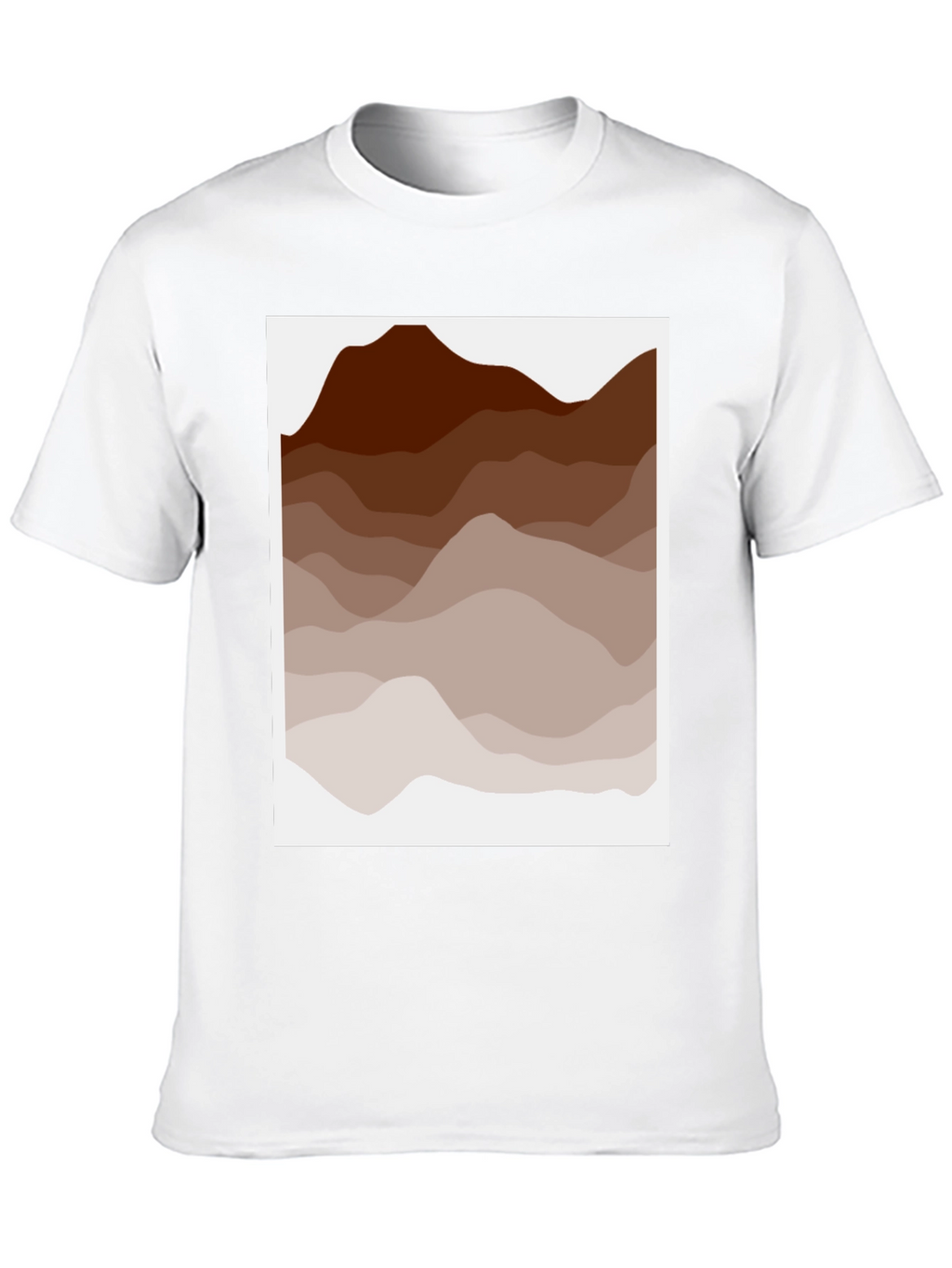 Earth Tone Mountain Graphic Tee - Casual Style