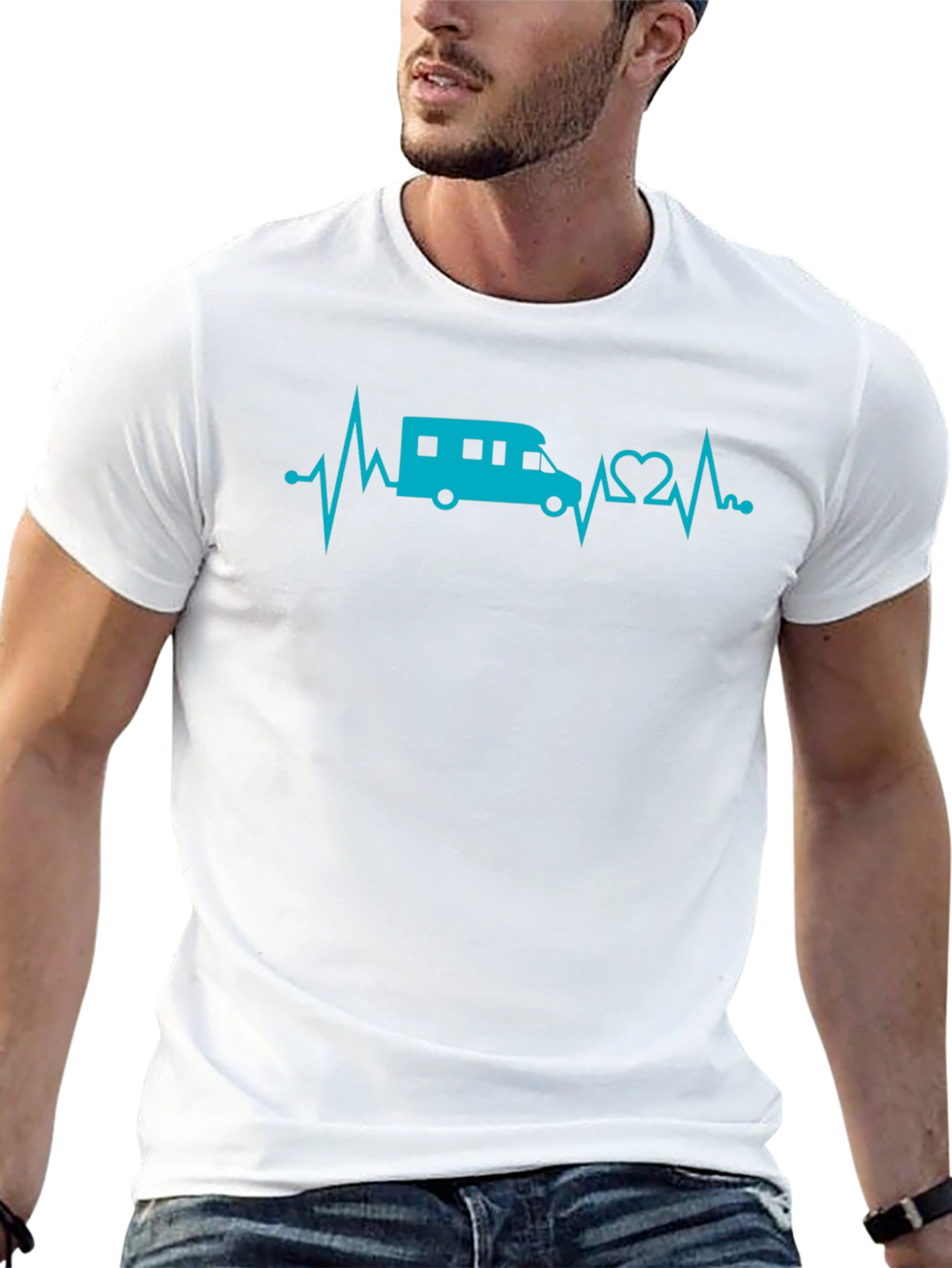 RV Heartbeat T-Shirt - Camping Lover Tee