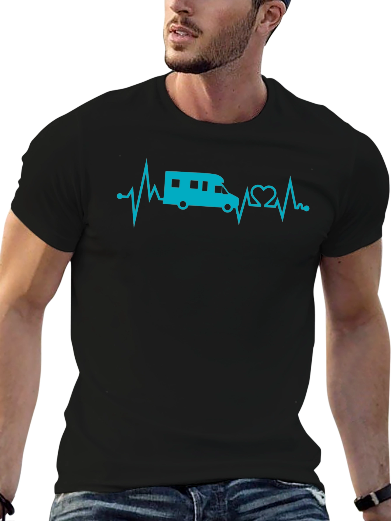 RV Heartbeat T-Shirt - Camping Lover Tee