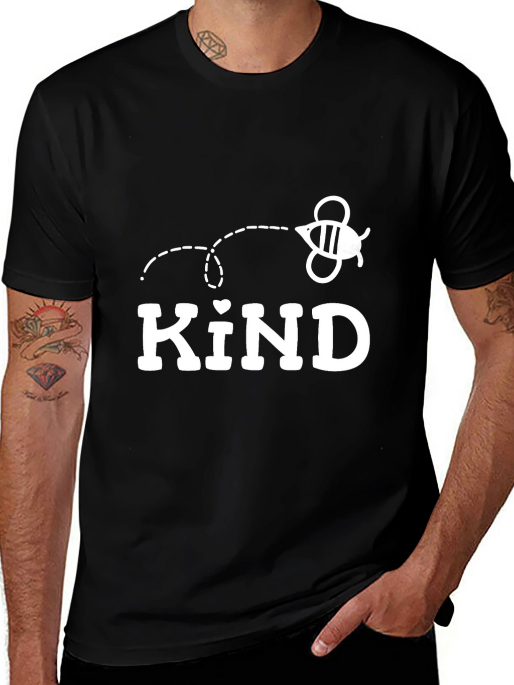 Be Kind Bee Graphic Tee - Black