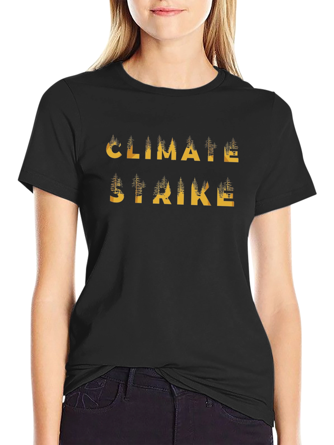 Climate Strike Black Graphic T-Shirt