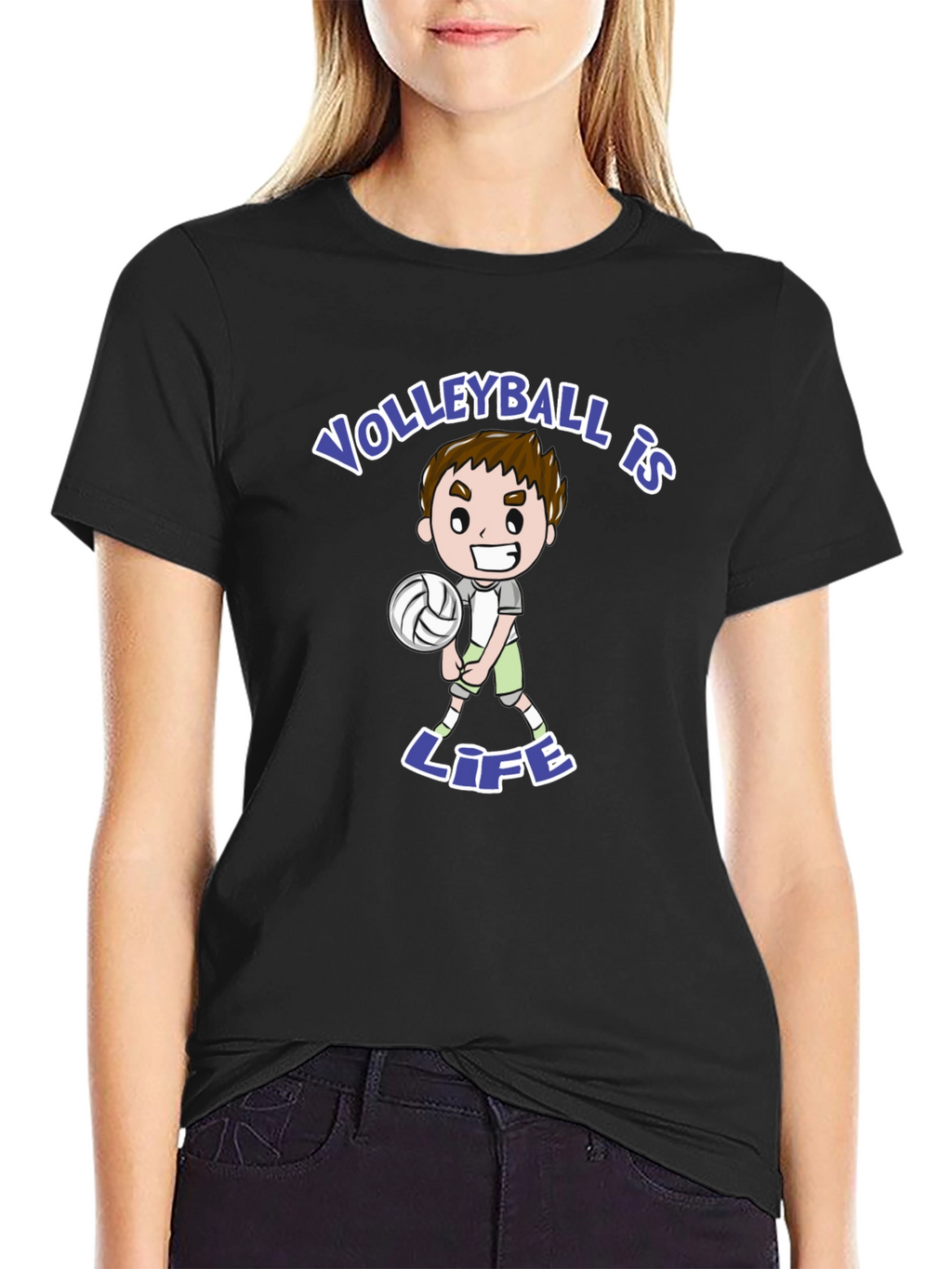 Volleyball is Life Black T-Shirt