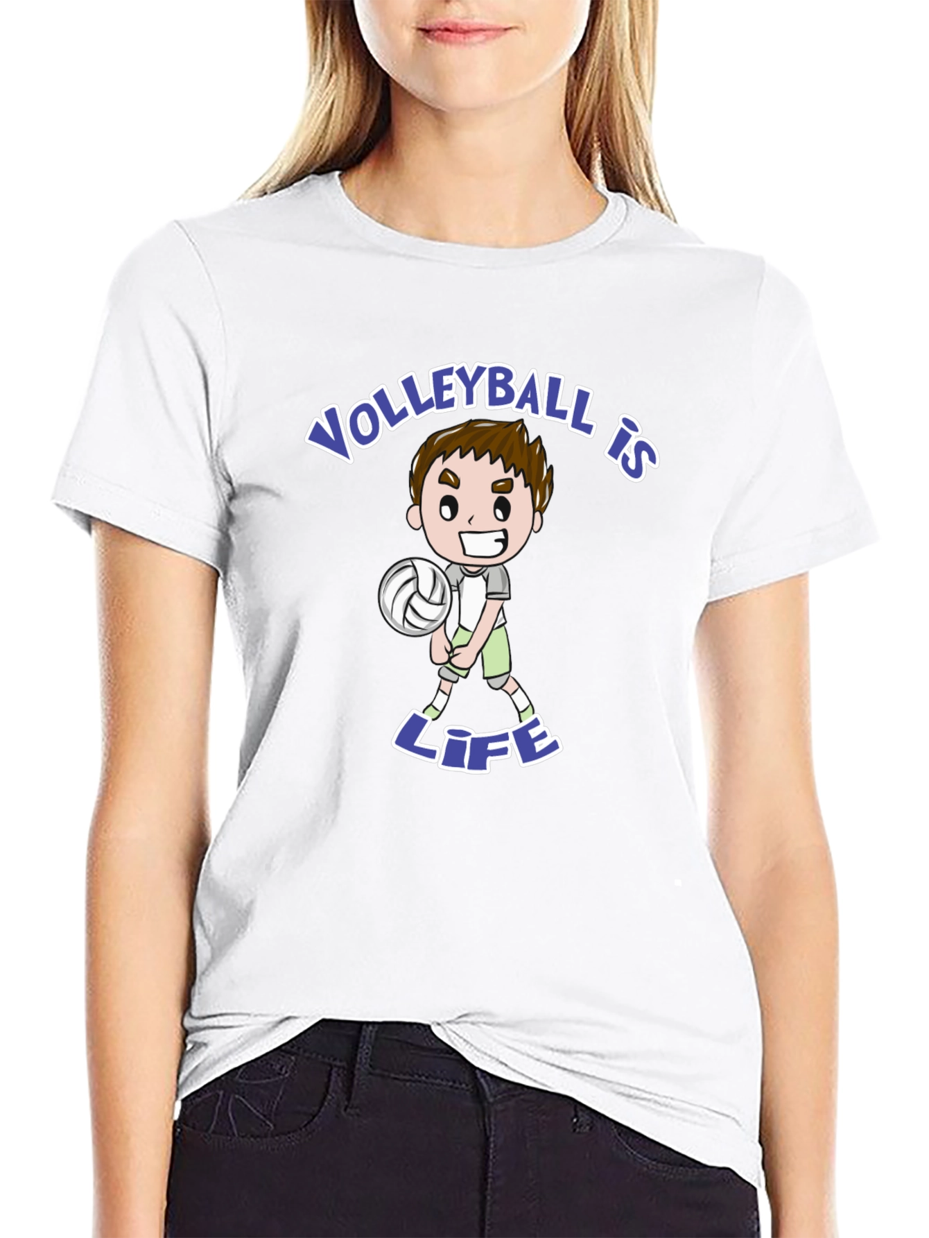 Volleyball is Life Black T-Shirt