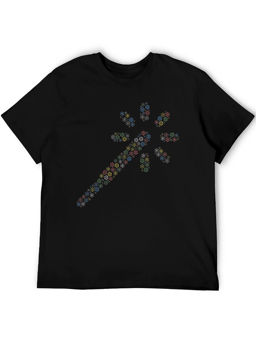 Snowflake Wand Graphic Black T-Shirt